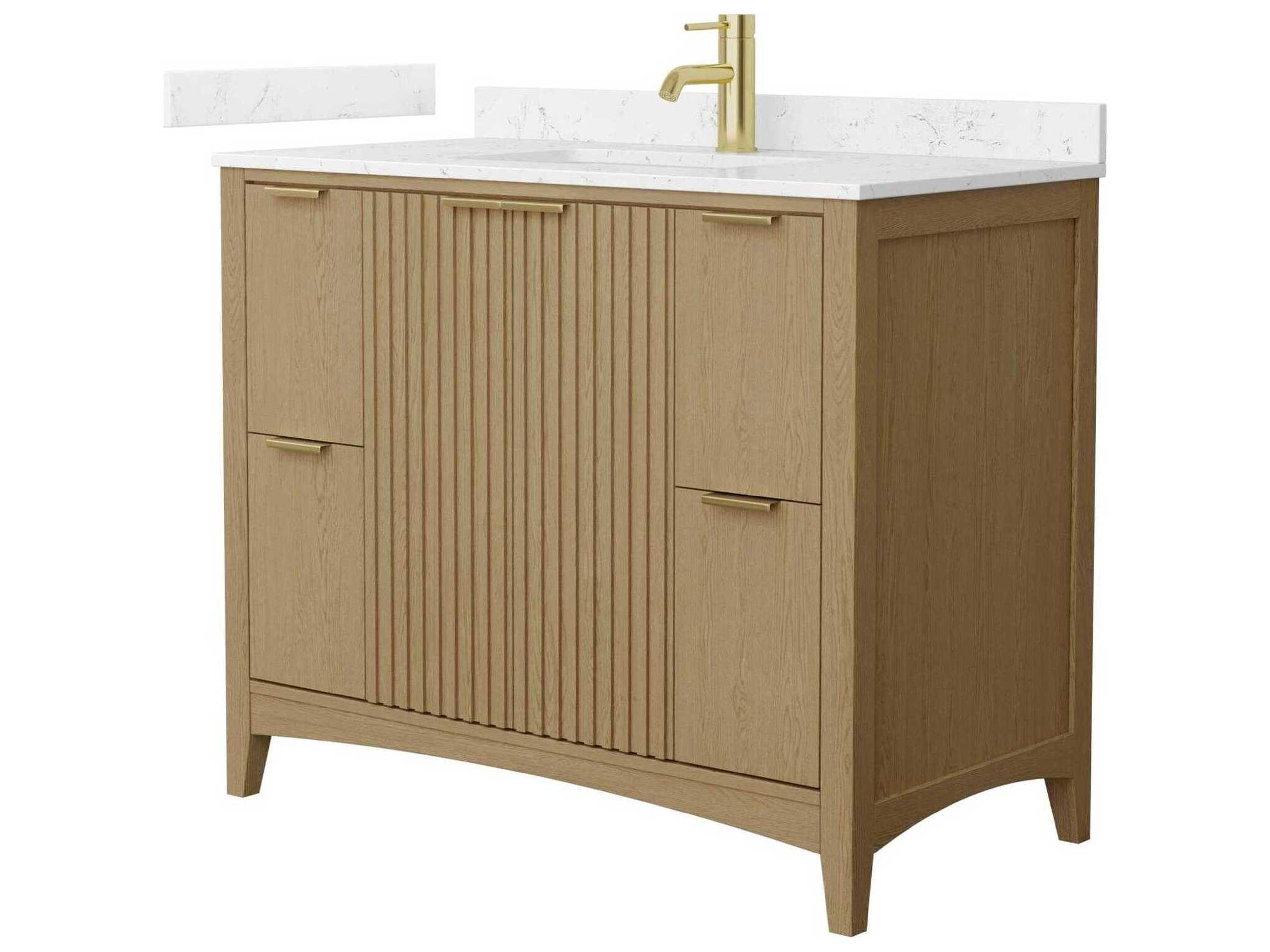 Wyndham Collection Palmilla 42" Natural Oak Vanity