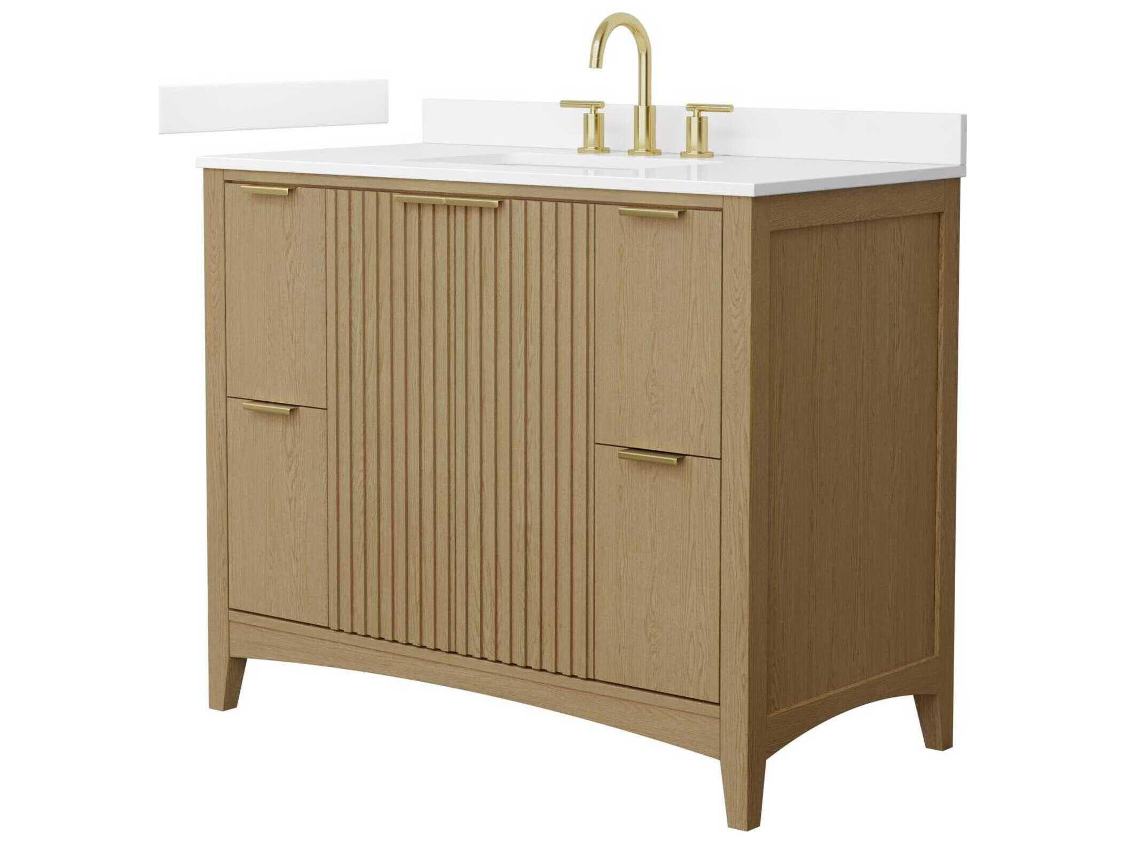 Wyndham Collection Palmilla 42" Natural Oak Vanity