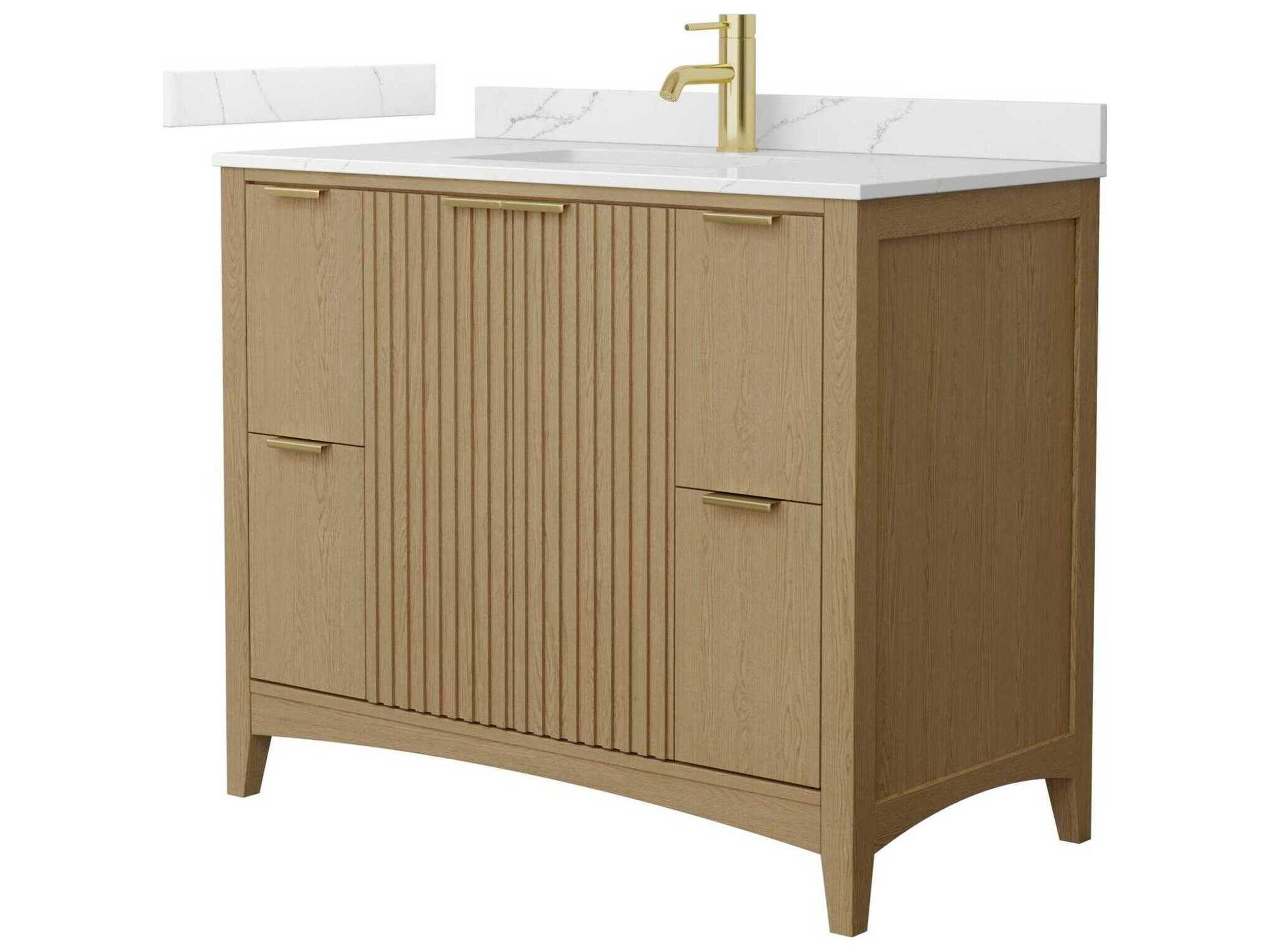 Wyndham Collection Palmilla 42" Natural Oak Vanity
