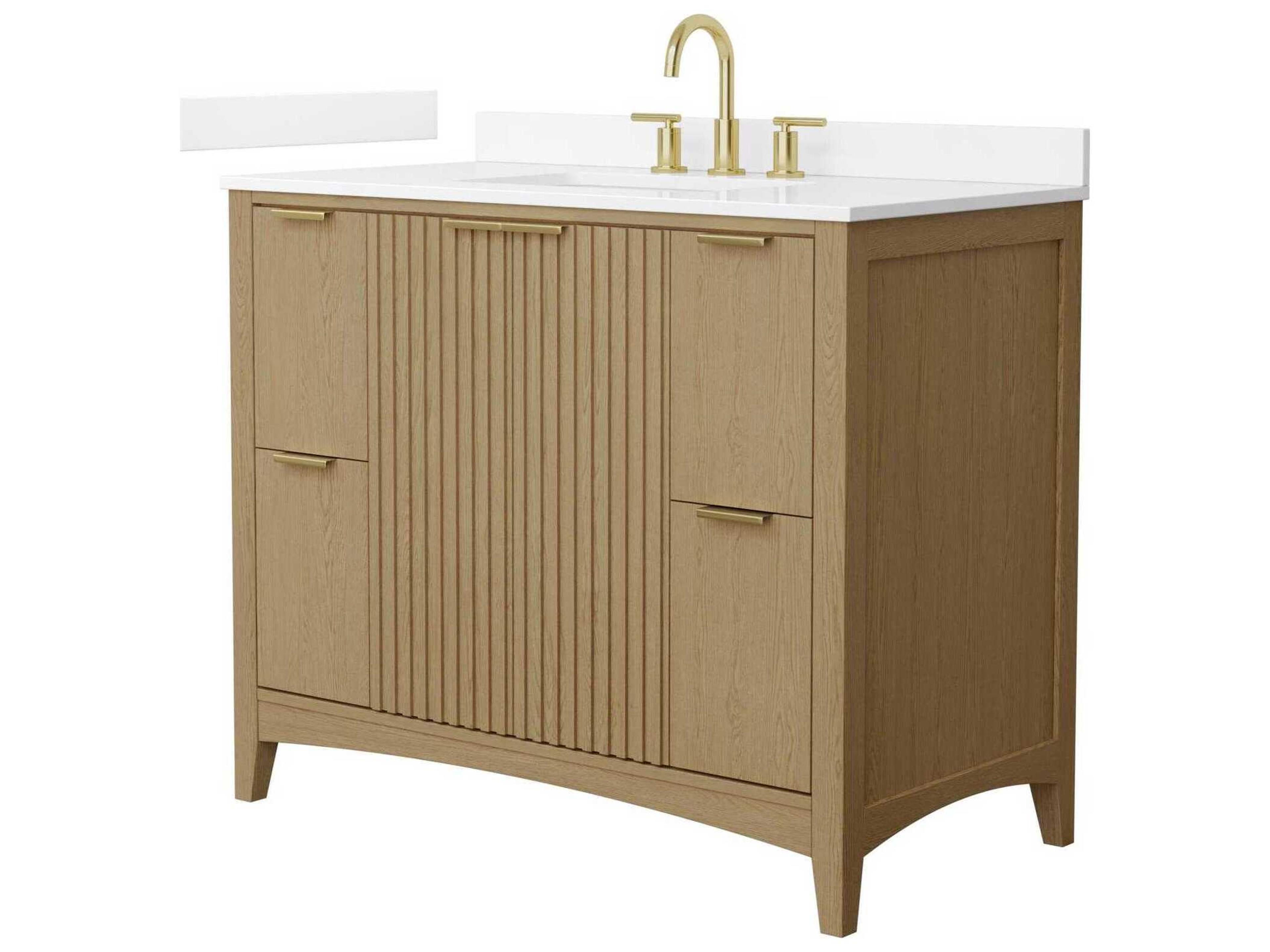 Wyndham Collection Palmilla 42" Natural Oak Vanity