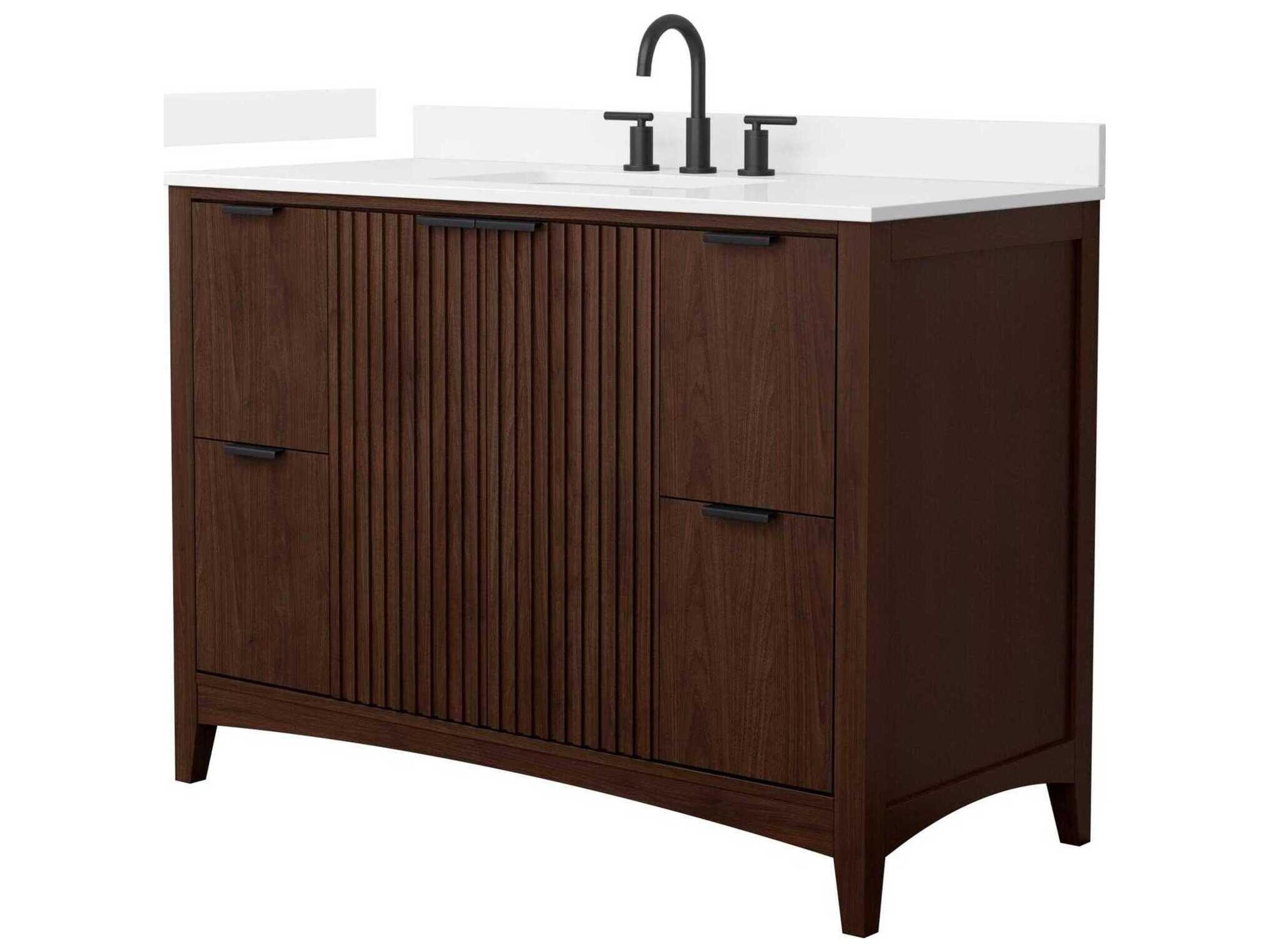 Wyndham Collection Palmilla 48" Dark Walnut Vanity