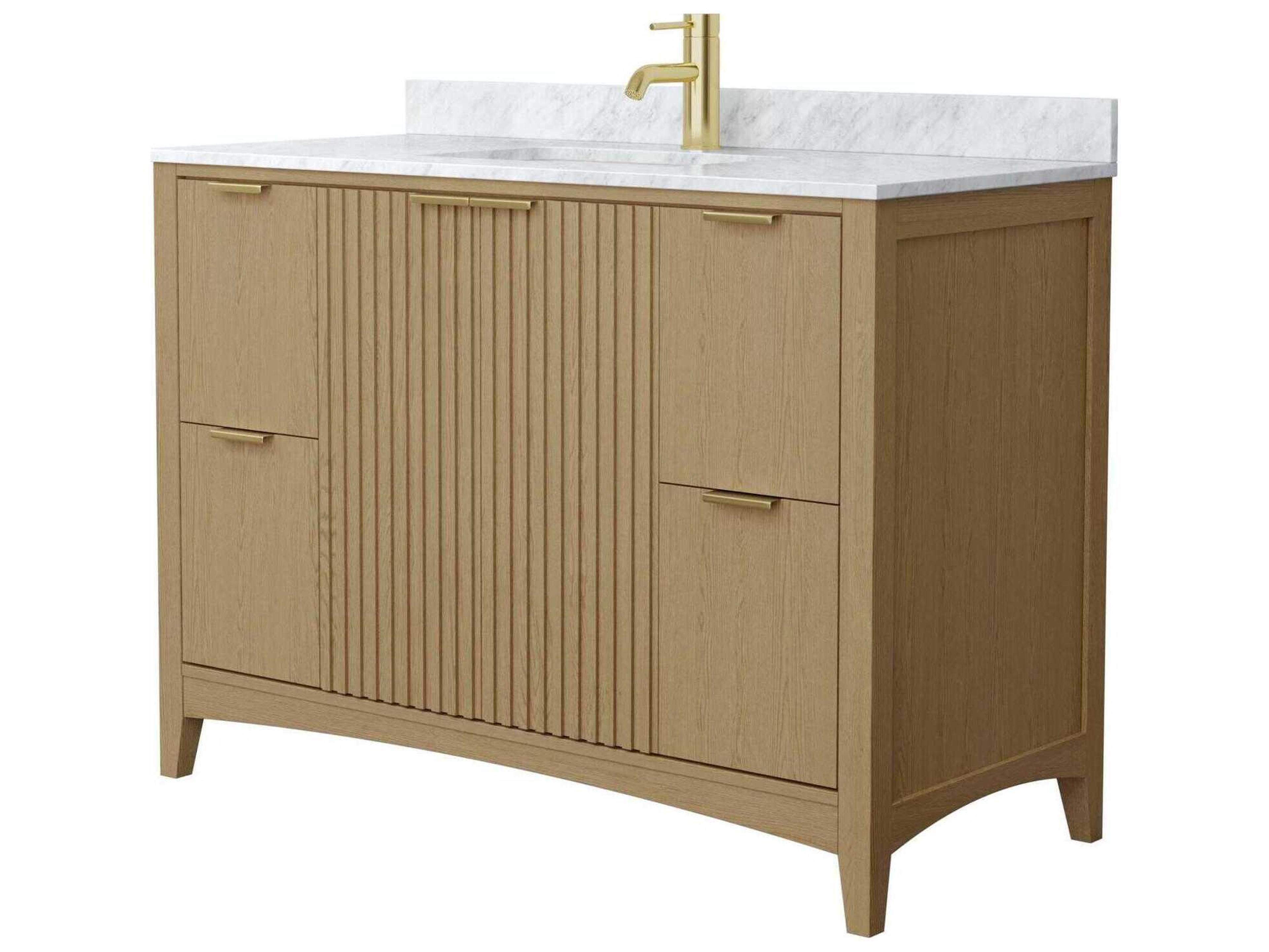 Wyndham Collection Palmilla 48" Natural Oak Vanity