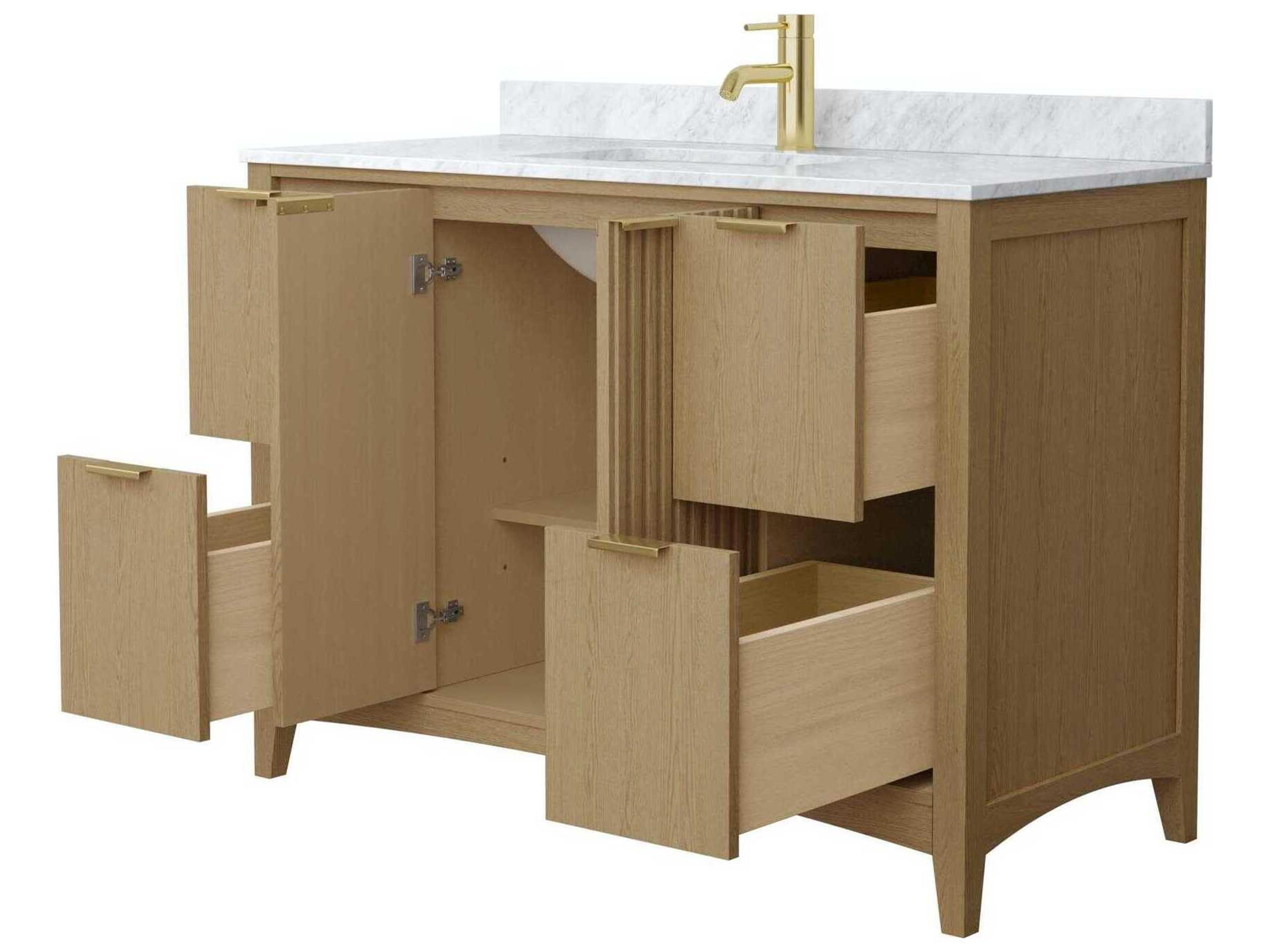 Wyndham Collection Palmilla 48" Natural Oak Vanity