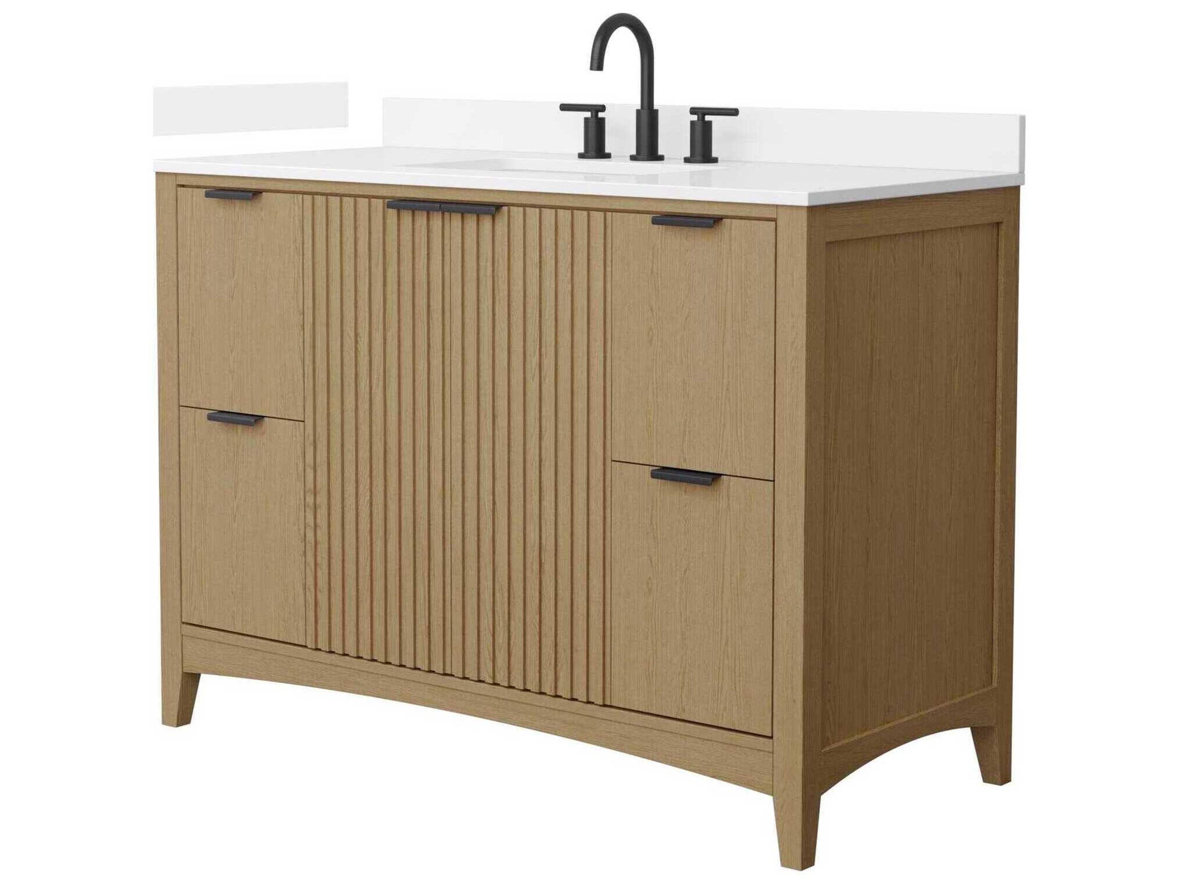 Wyndham Collection Palmilla 48" Natural Oak Vanity