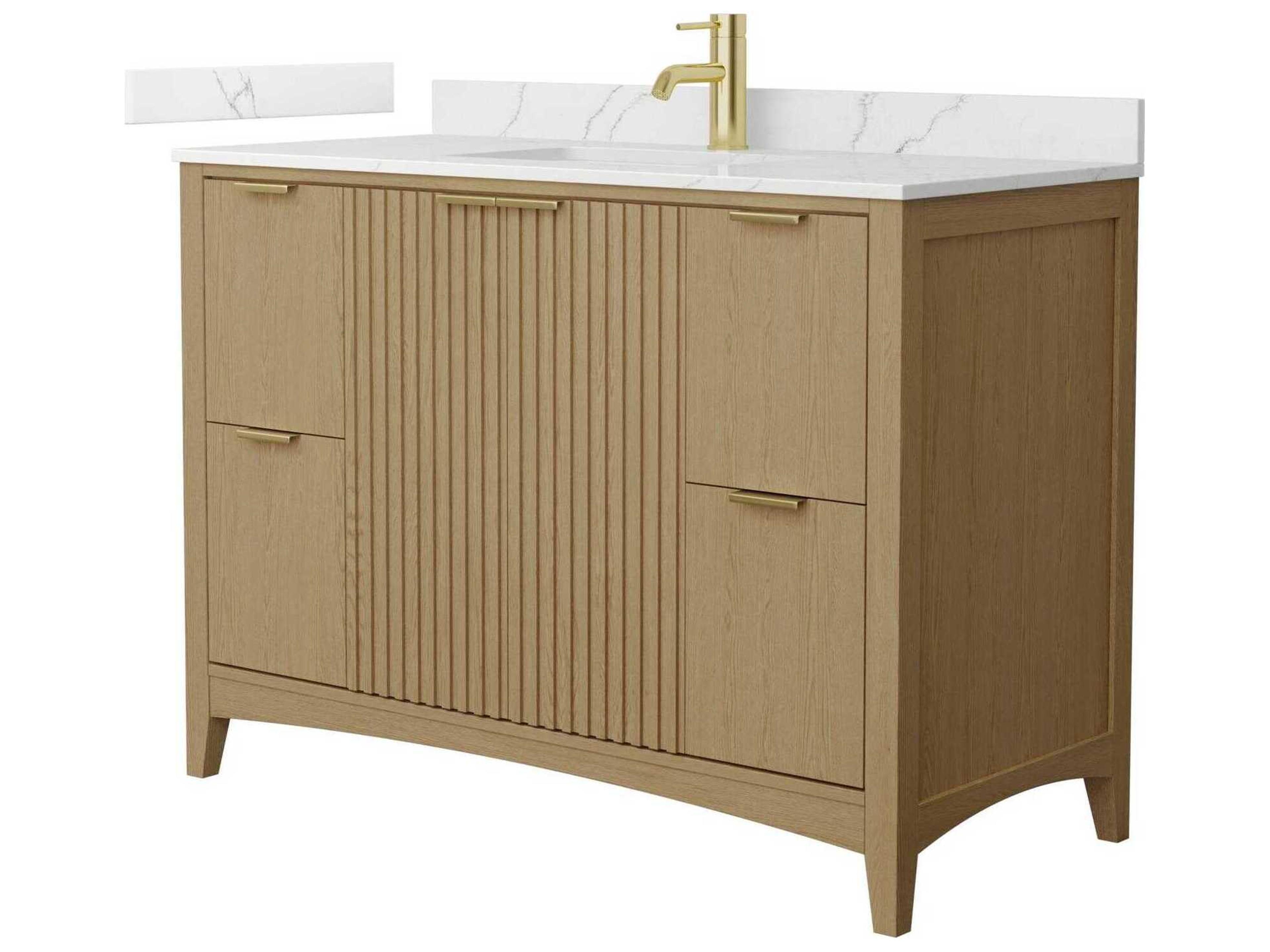 Wyndham Collection Palmilla 48" Natural Oak Vanity