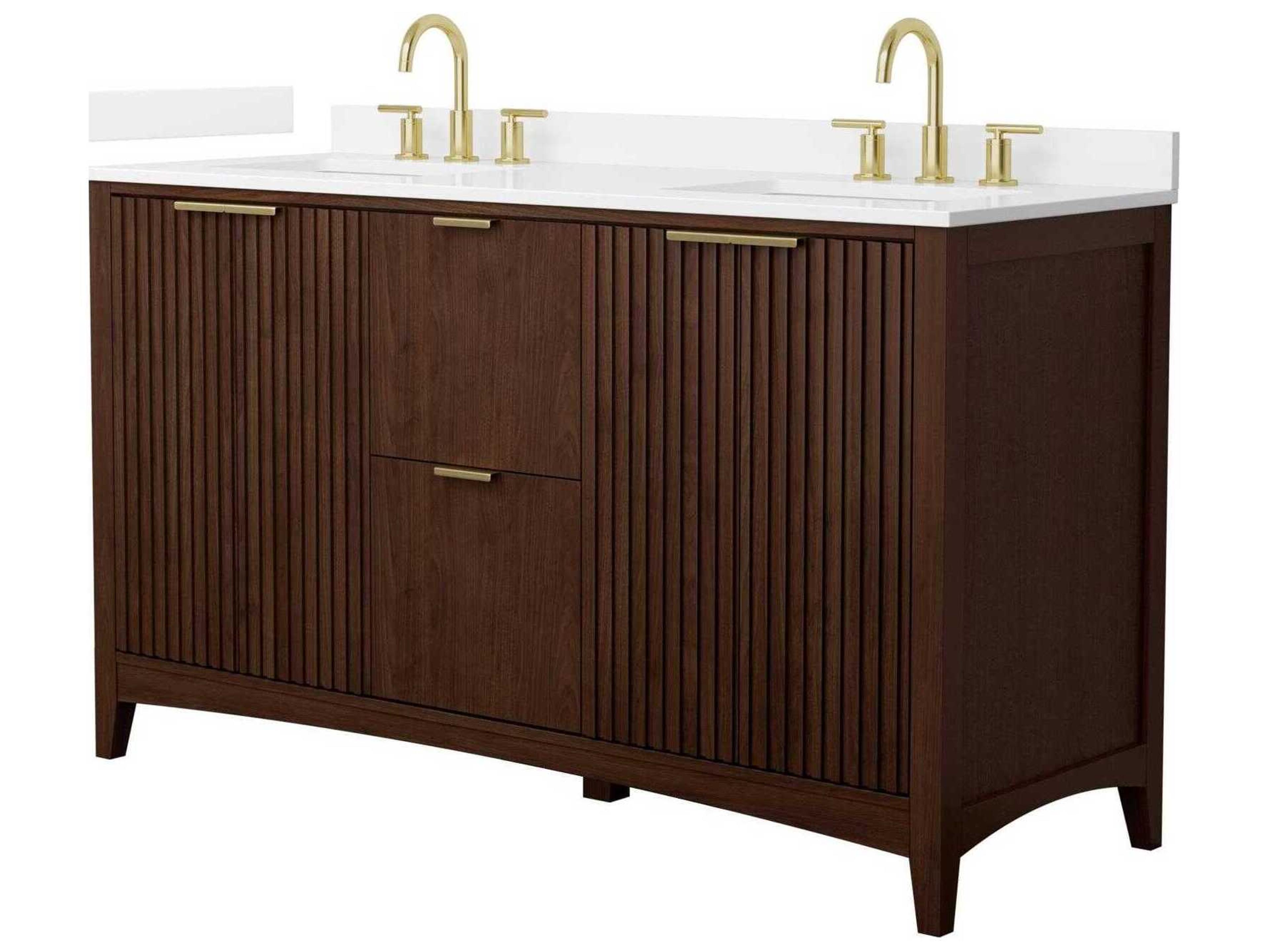 Wyndham Collection Palmilla 60" Dark Walnut Vanity