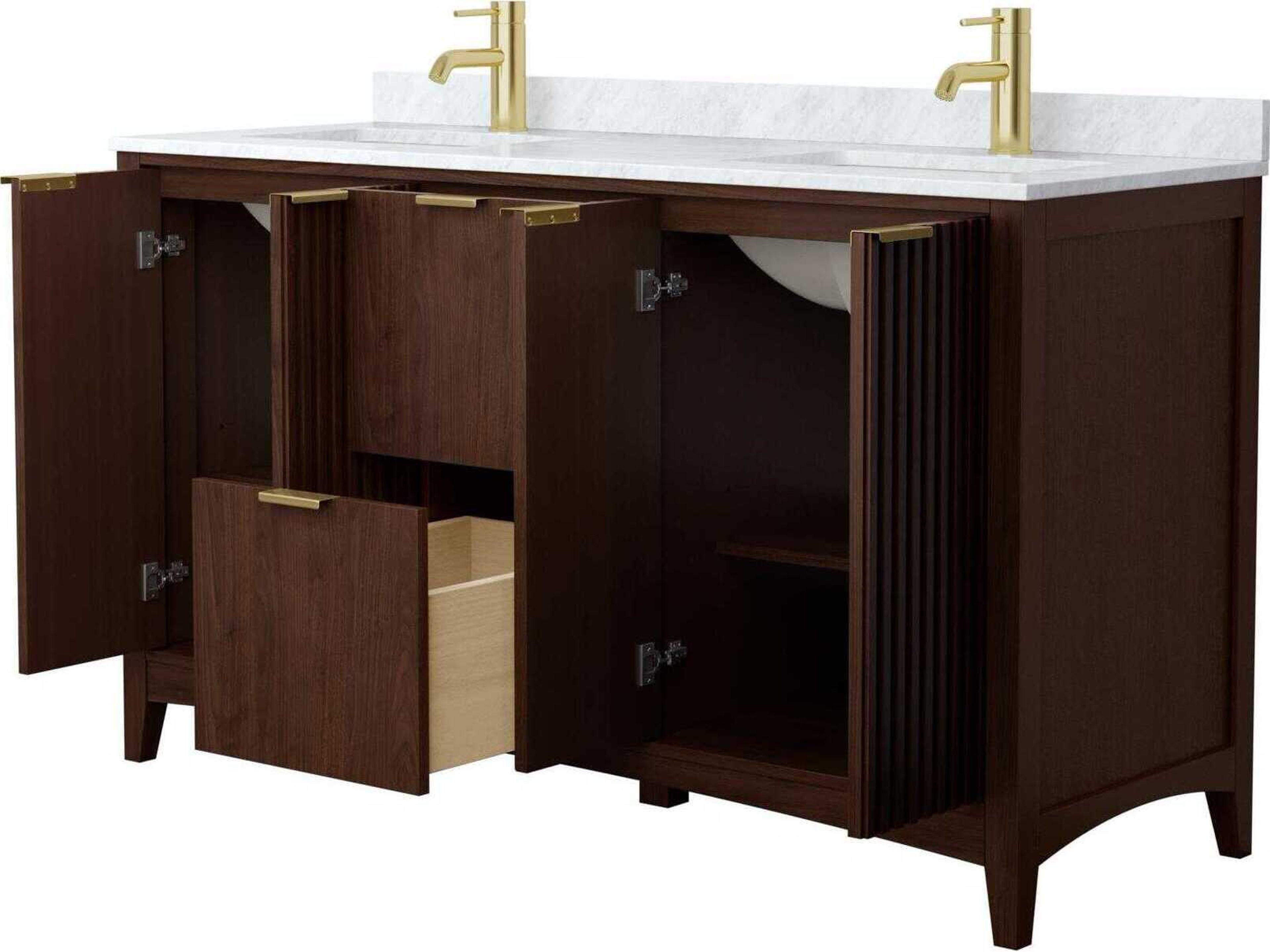 Wyndham Collection Palmilla 60" Dark Walnut Vanity
