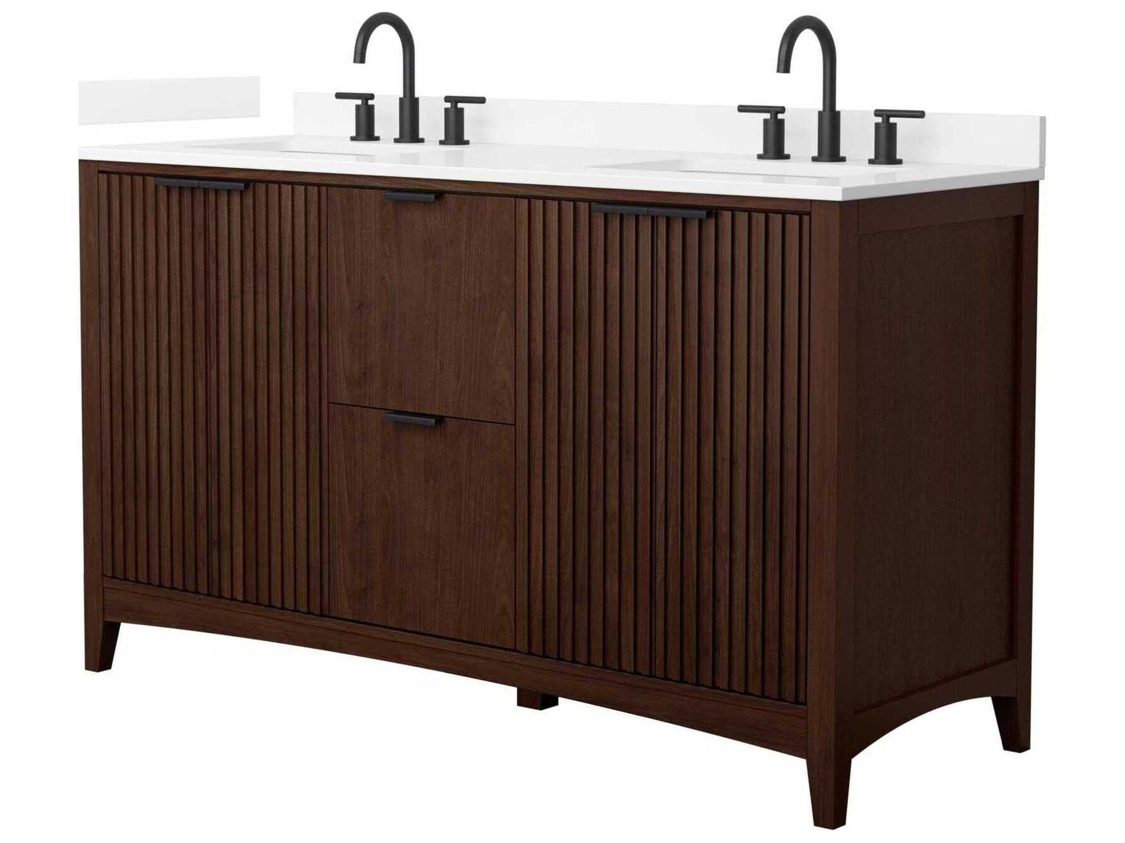 Wyndham Collection Palmilla 60" Dark Walnut Vanity