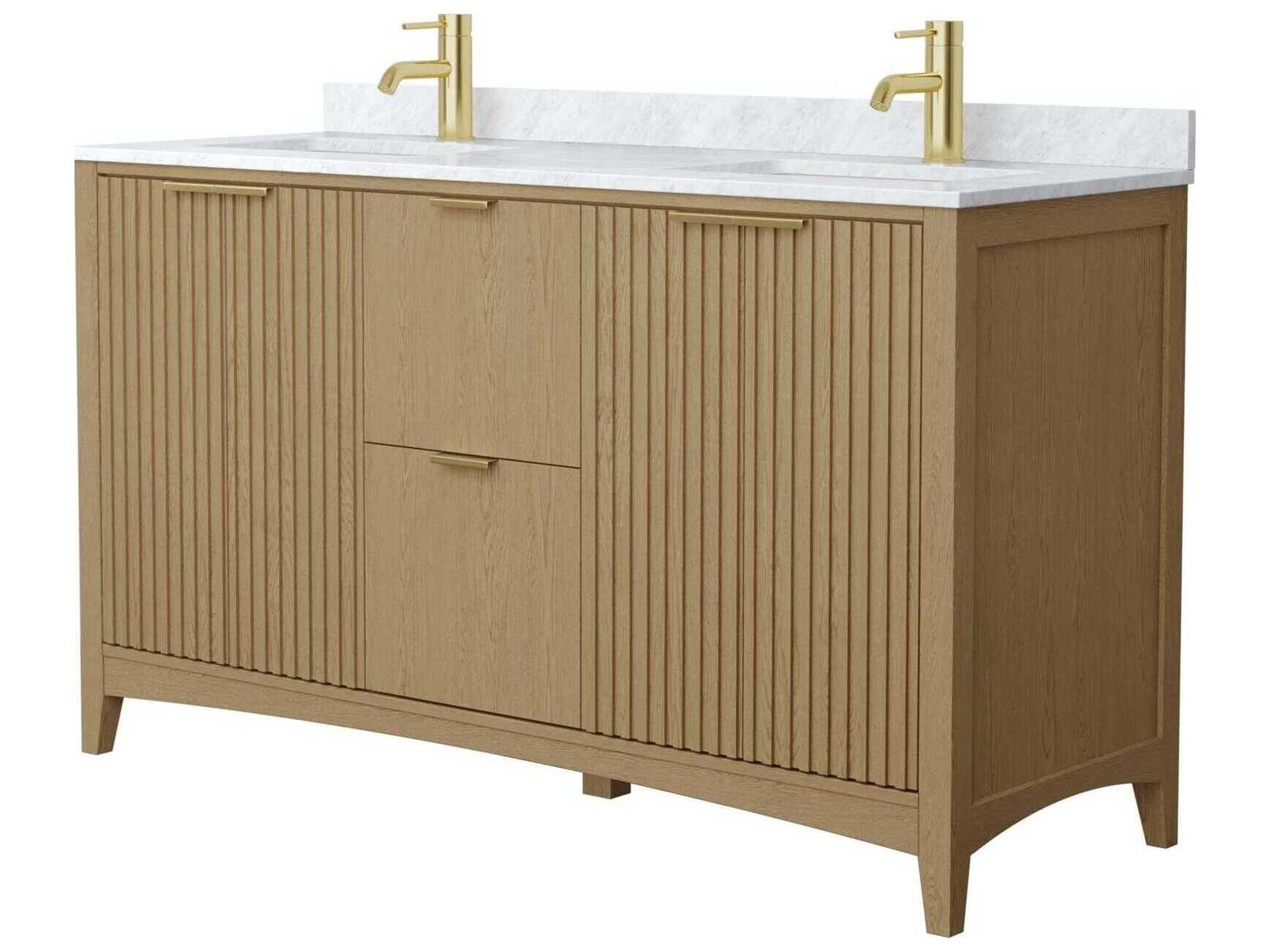Wyndham Collection Palmilla 60" Natural Oak Vanity
