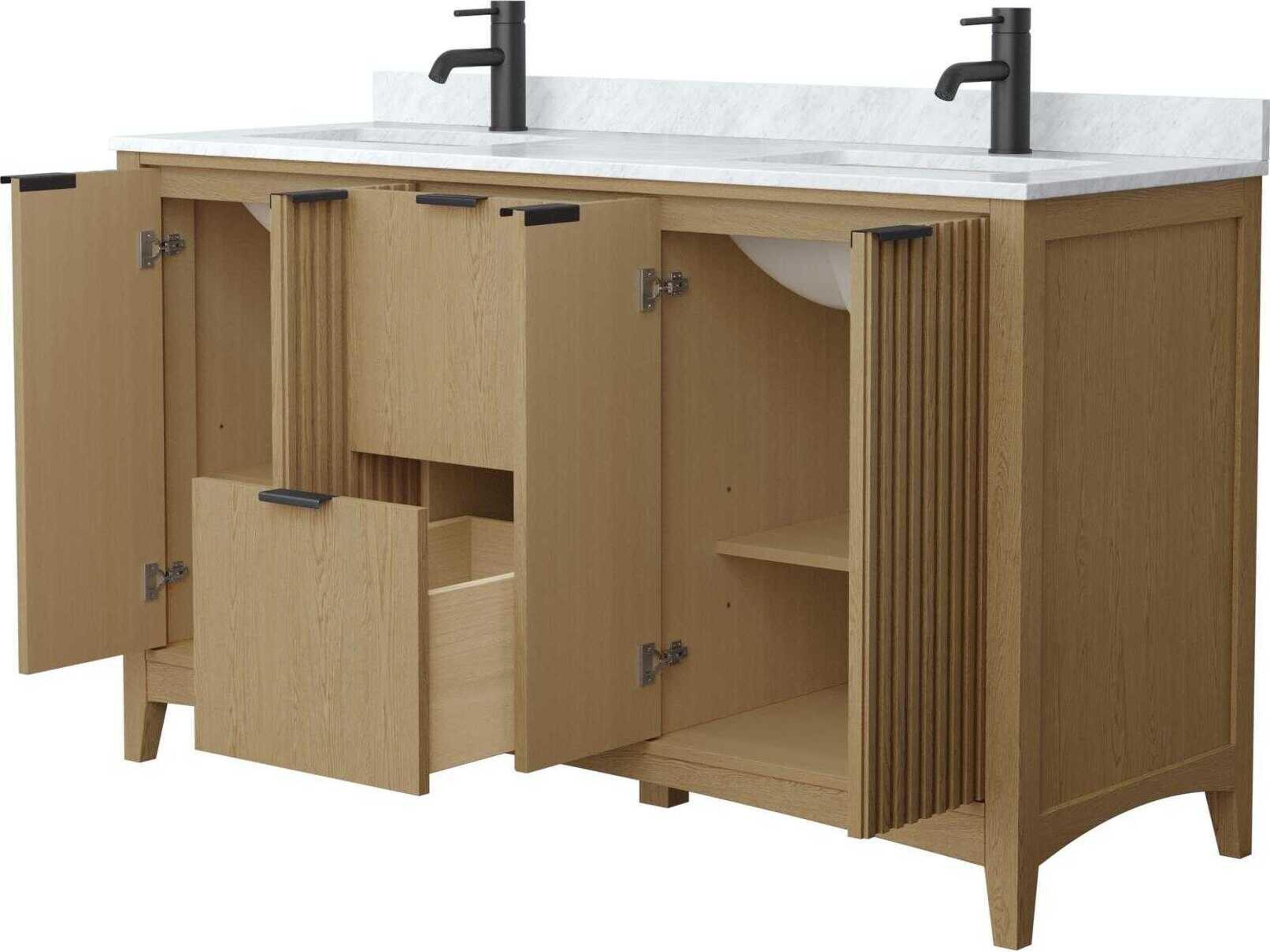 Wyndham Collection Palmilla 60" Natural Oak Vanity