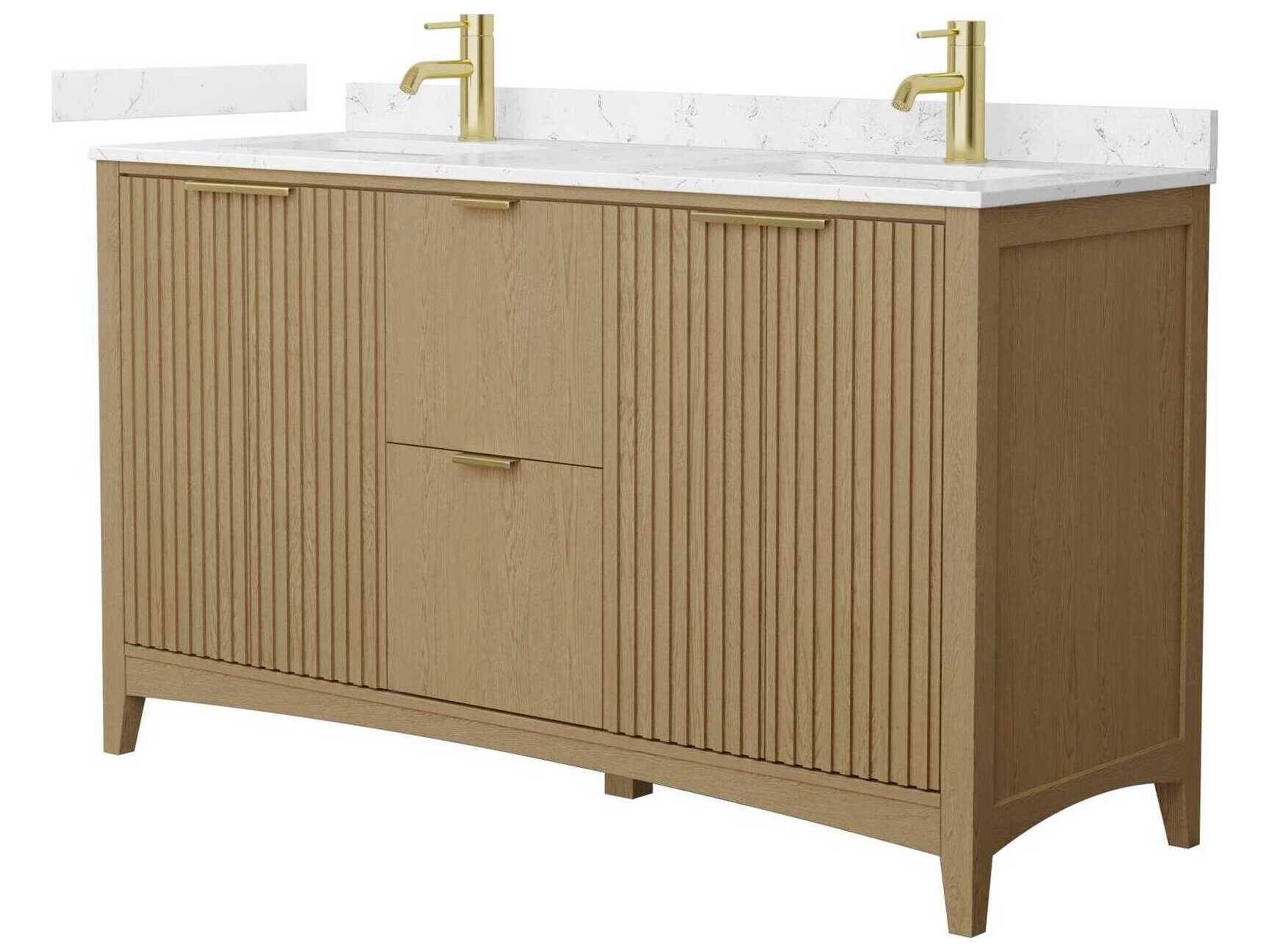 Wyndham Collection Palmilla 60" Natural Oak Vanity