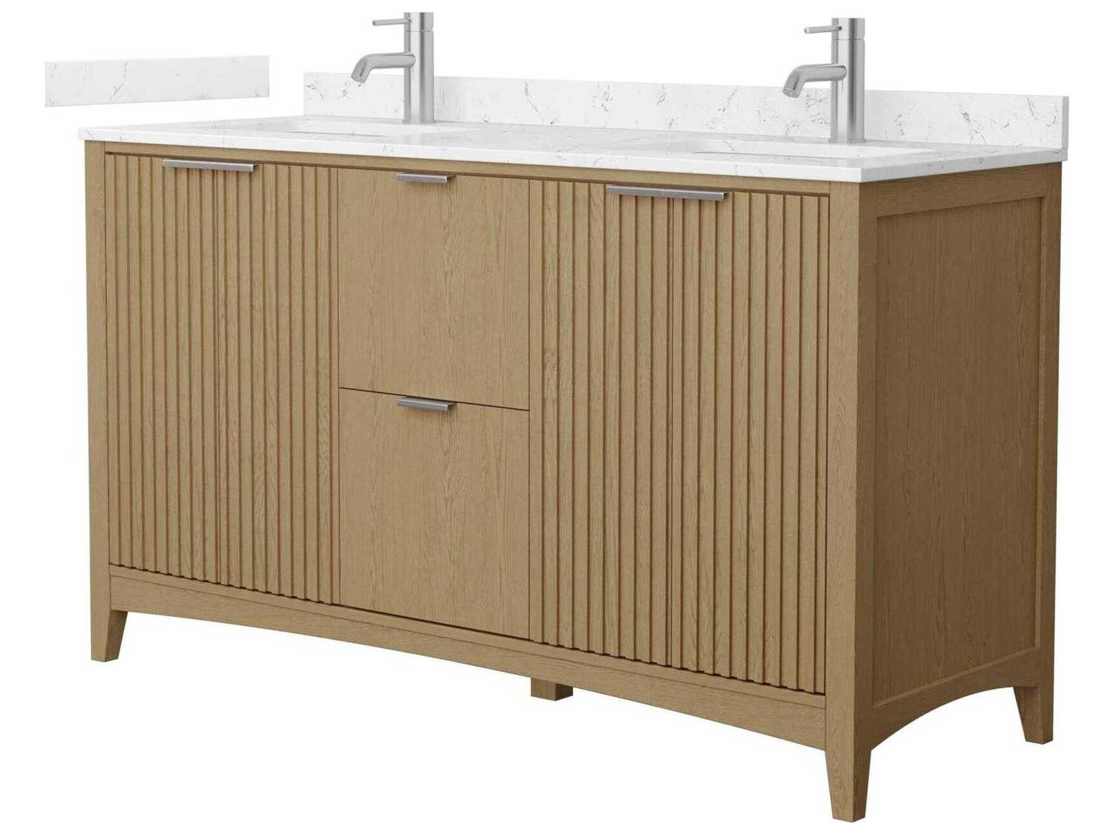 Wyndham Collection Palmilla 60" Natural Oak Vanity
