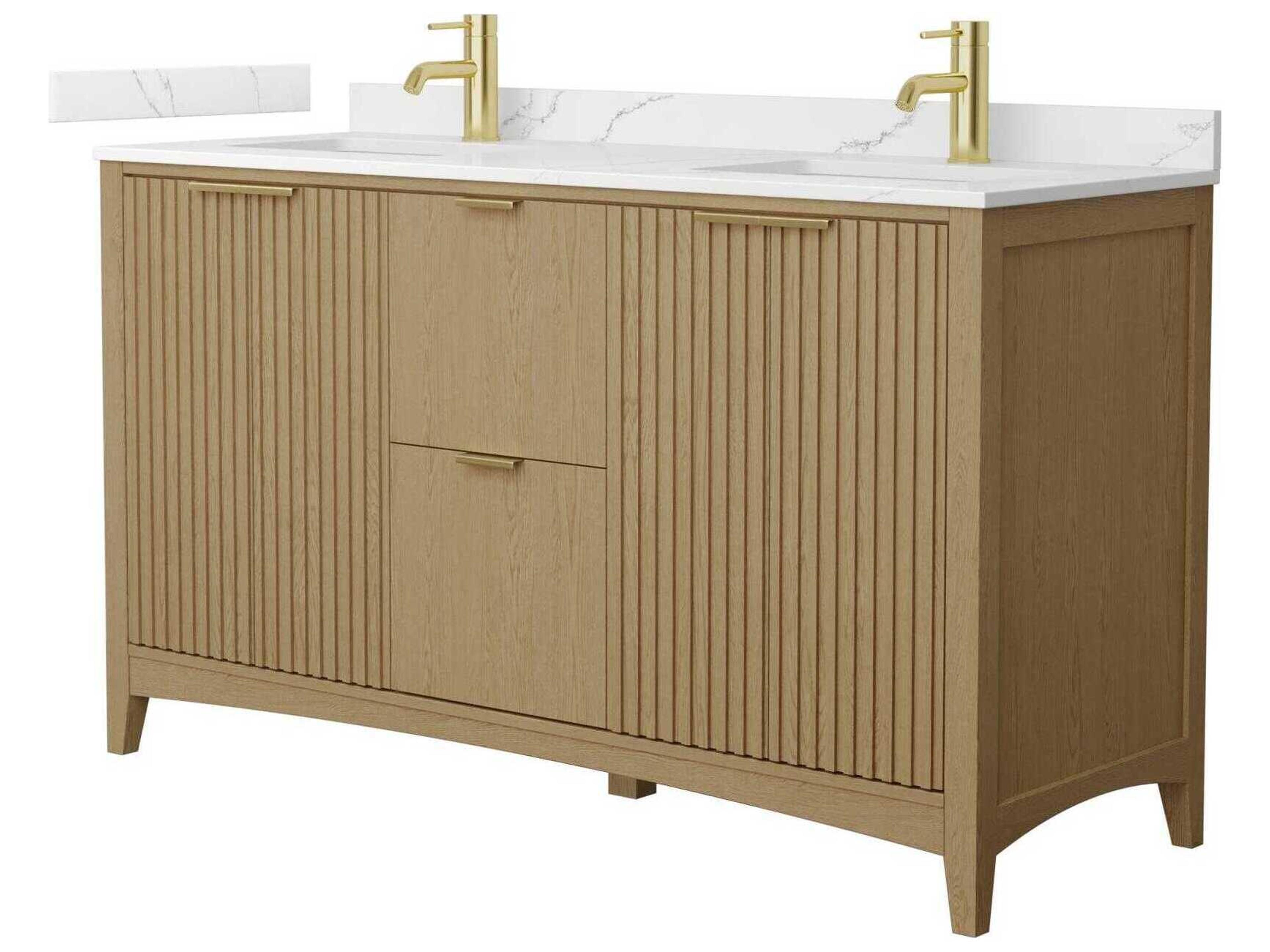 Wyndham Collection Palmilla 60" Natural Oak Vanity