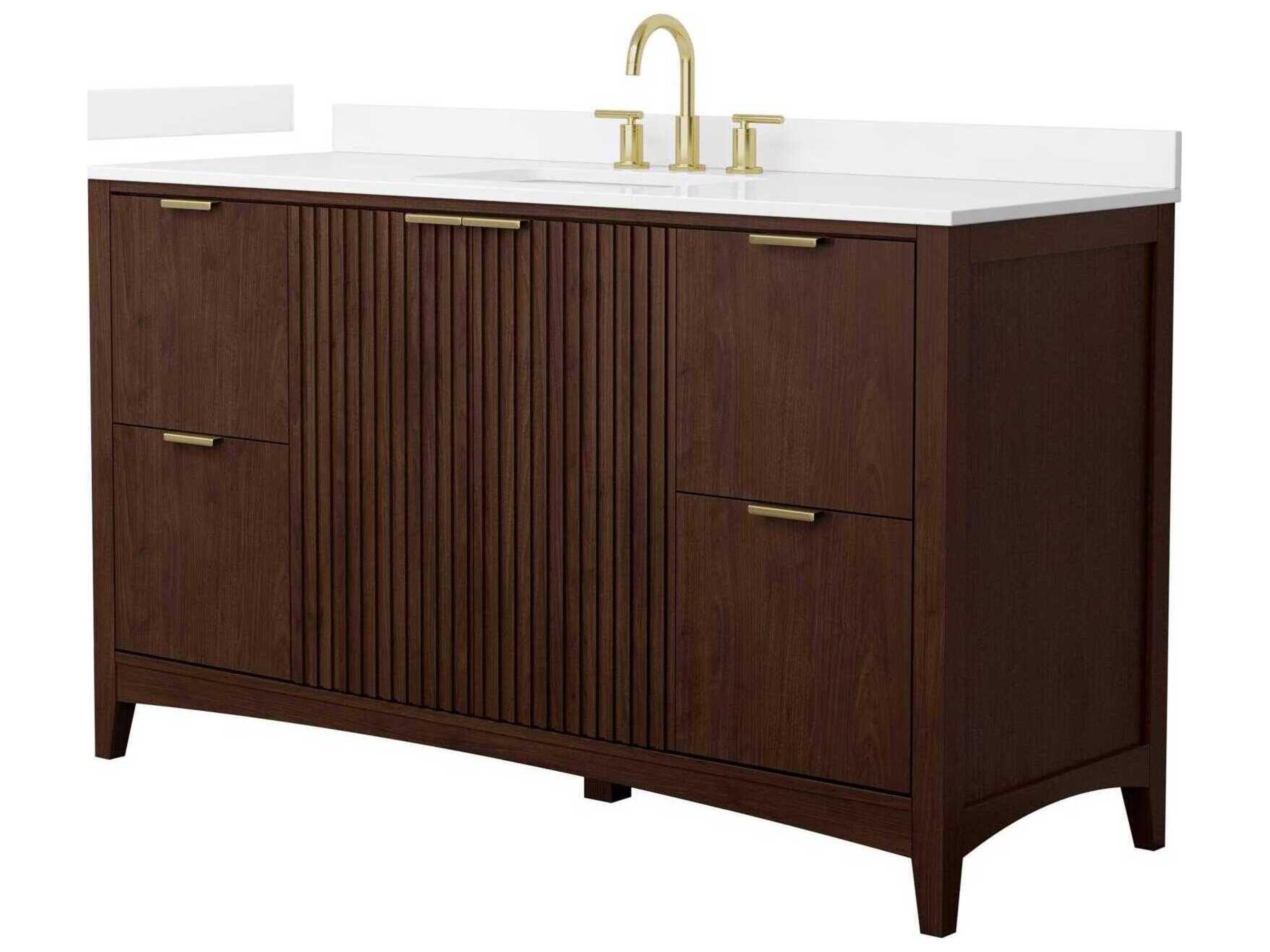 Wyndham Collection Palmilla 60" Dark Walnut Vanity
