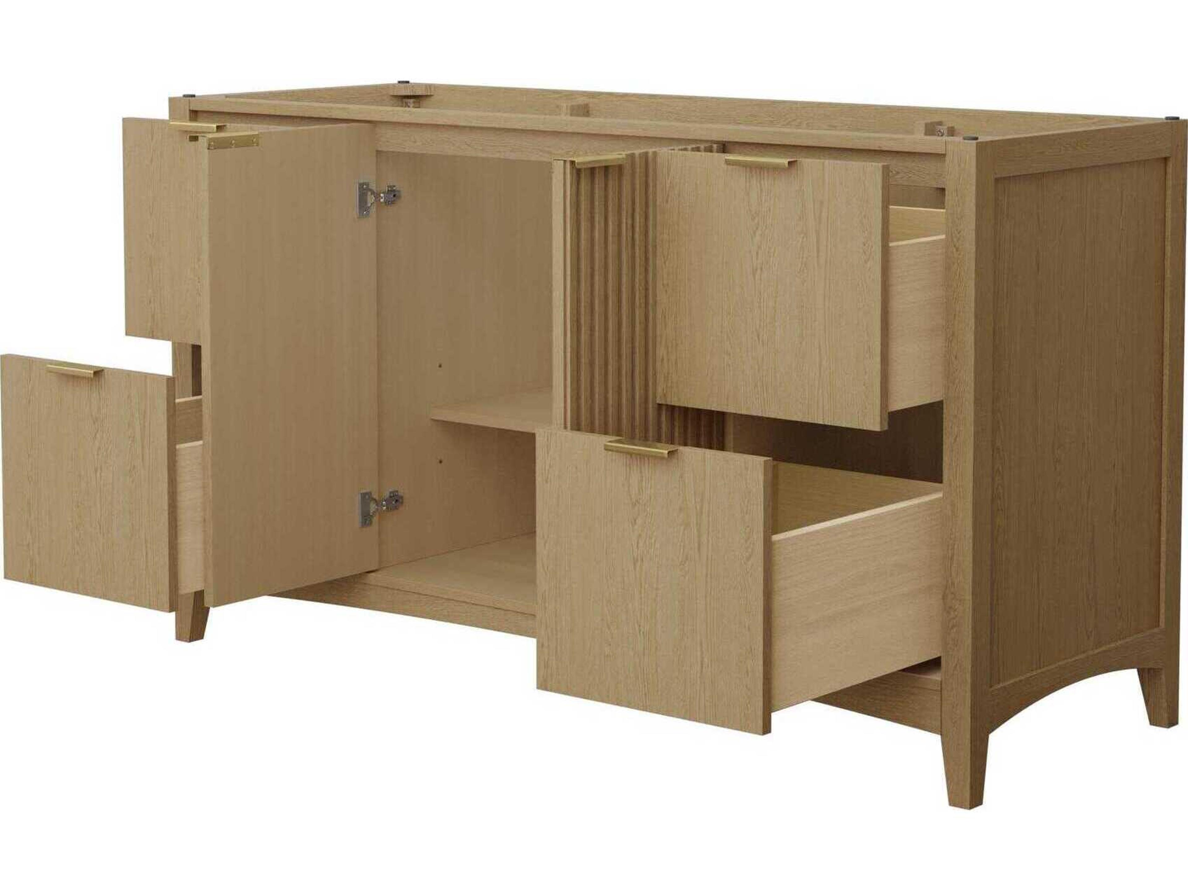 Wyndham Collection Palmilla 59" Natural Oak Vanity