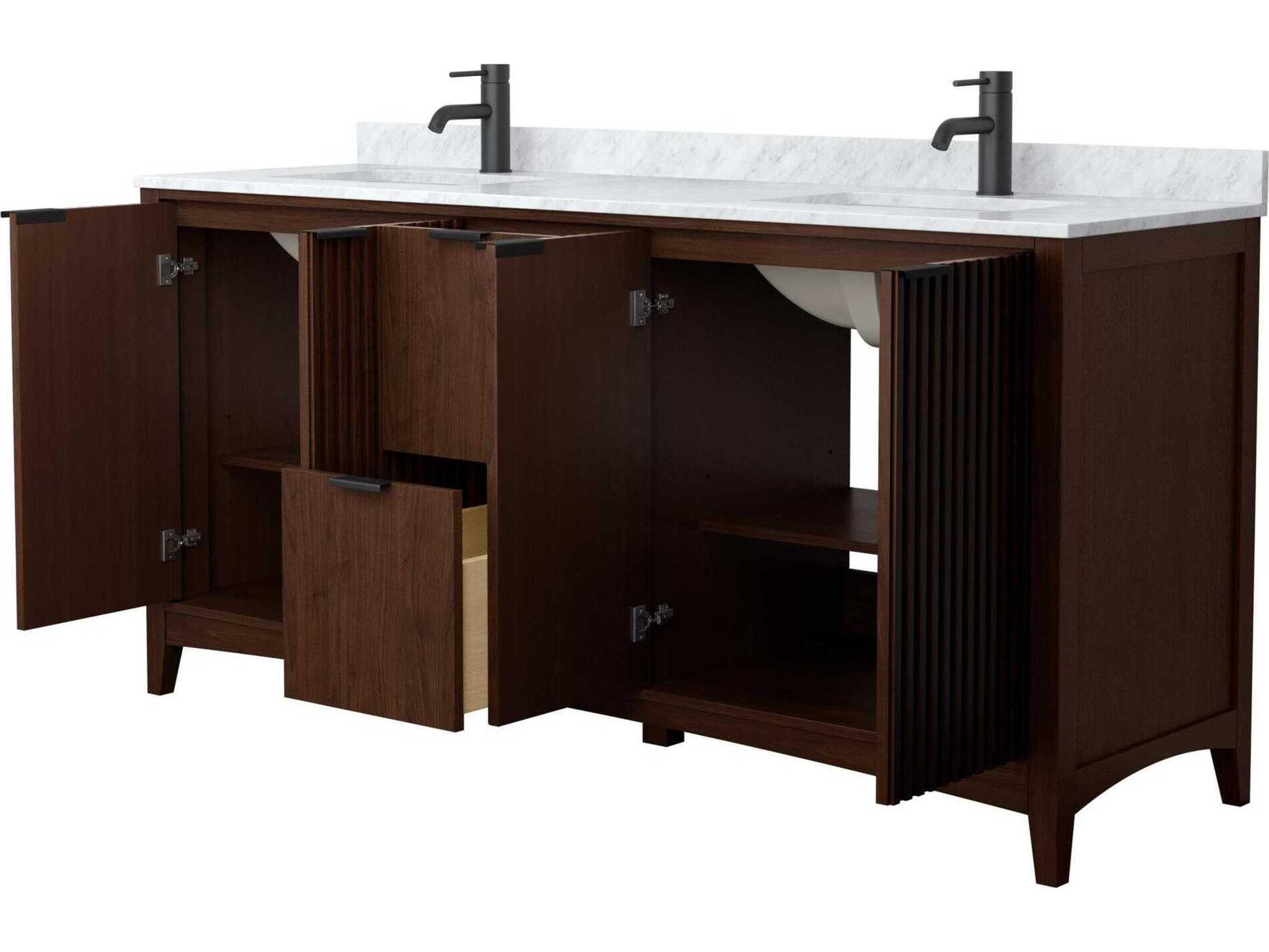 Wyndham Collection Palmilla 72" Dark Walnut Vanity