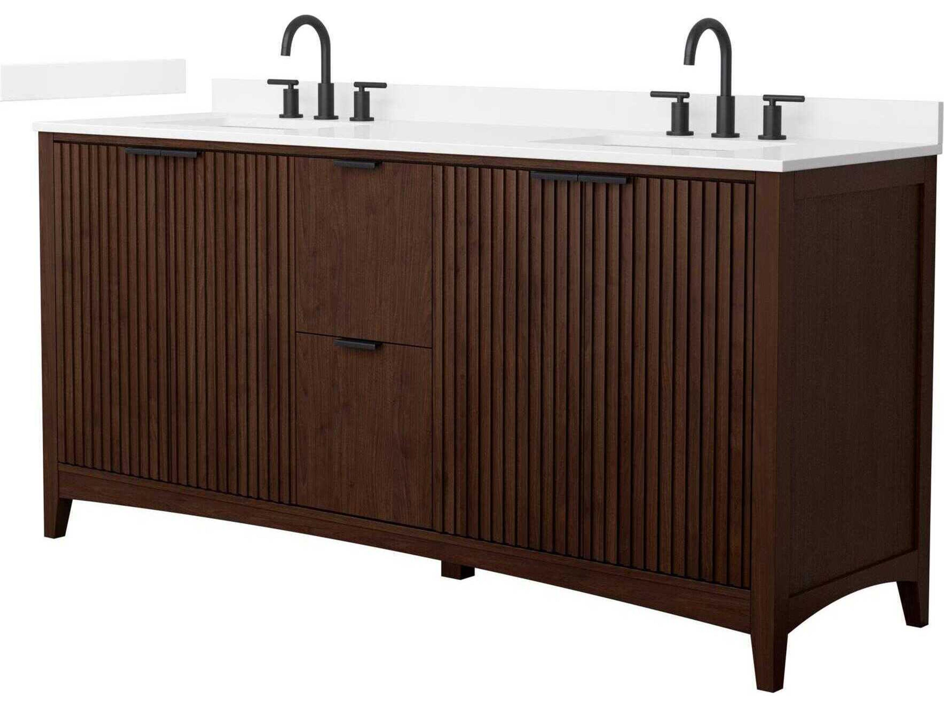 Wyndham Collection Palmilla 72" Dark Walnut Vanity