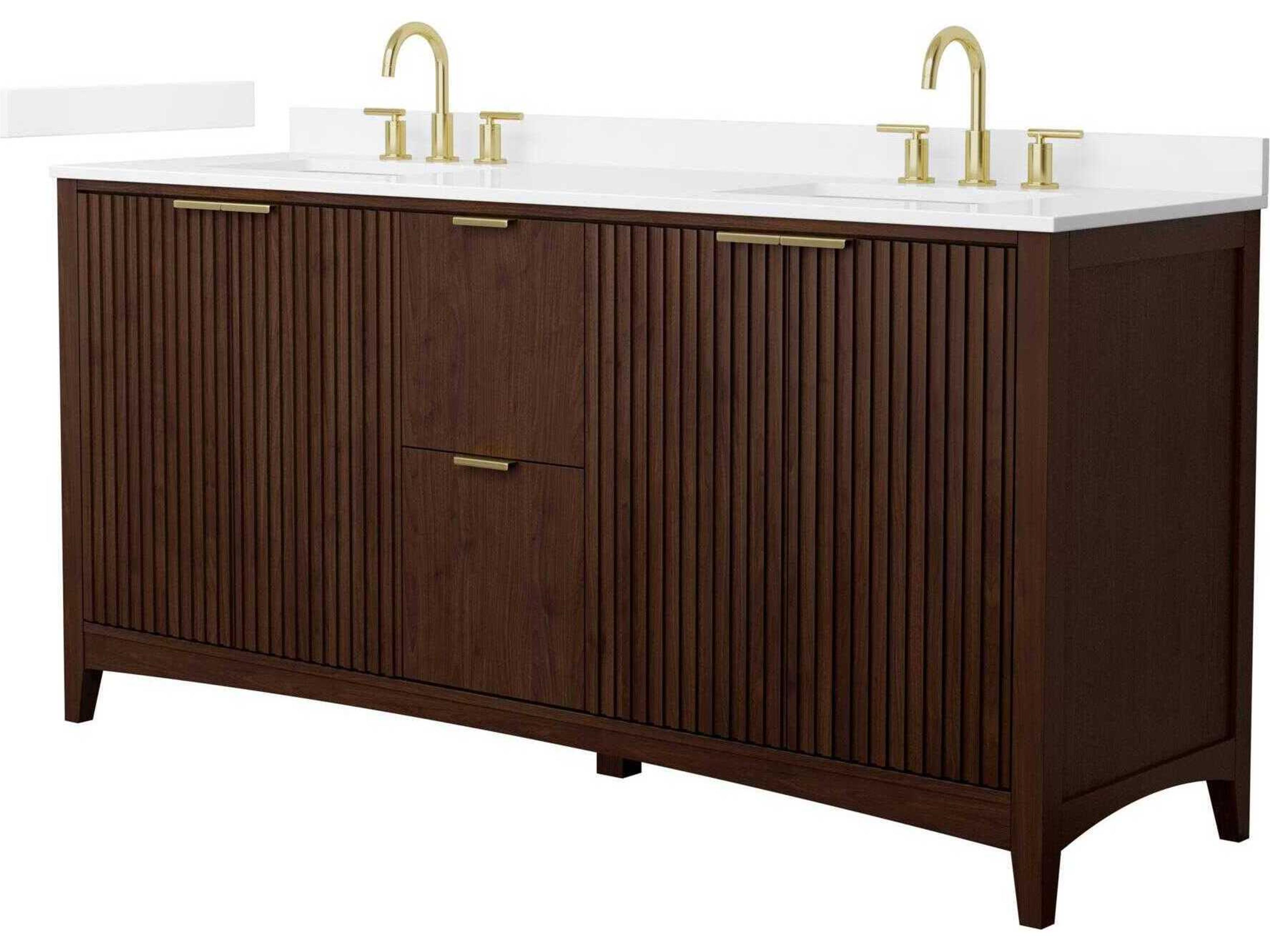Wyndham Collection Palmilla 72" Dark Walnut Vanity
