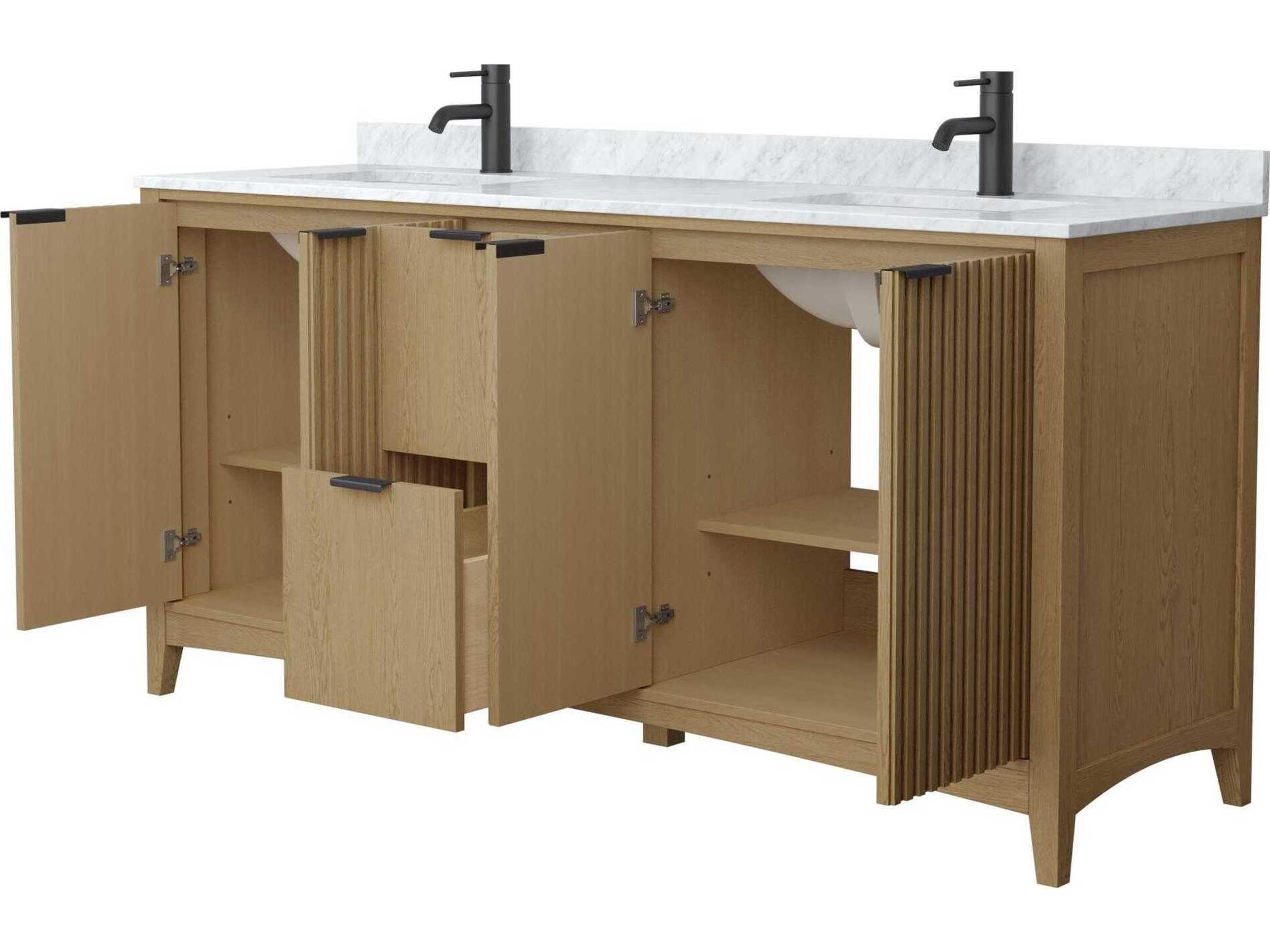 Wyndham Collection Palmilla 72" Natural Oak Vanity