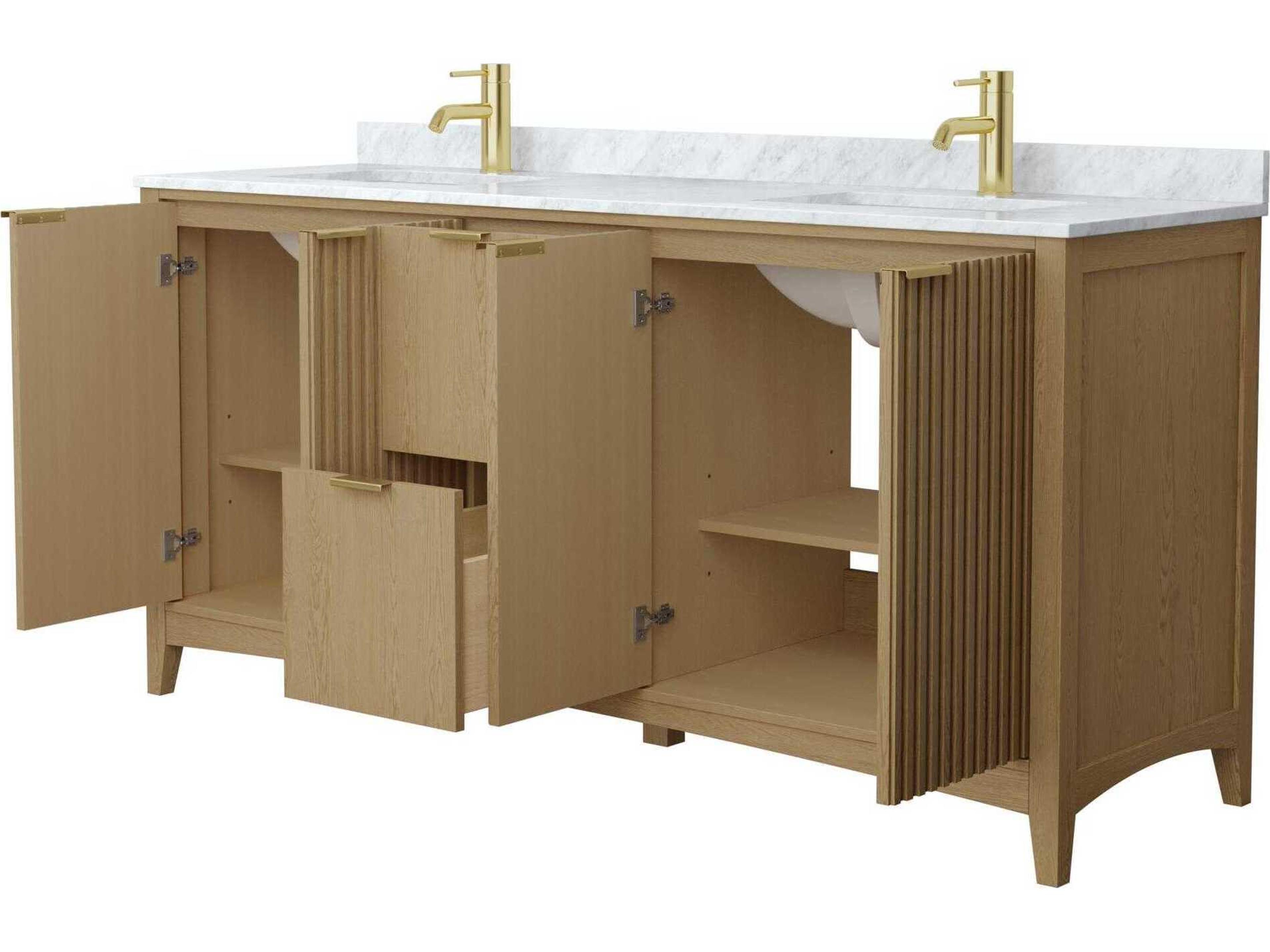 Wyndham Collection Palmilla 72" Natural Oak Vanity