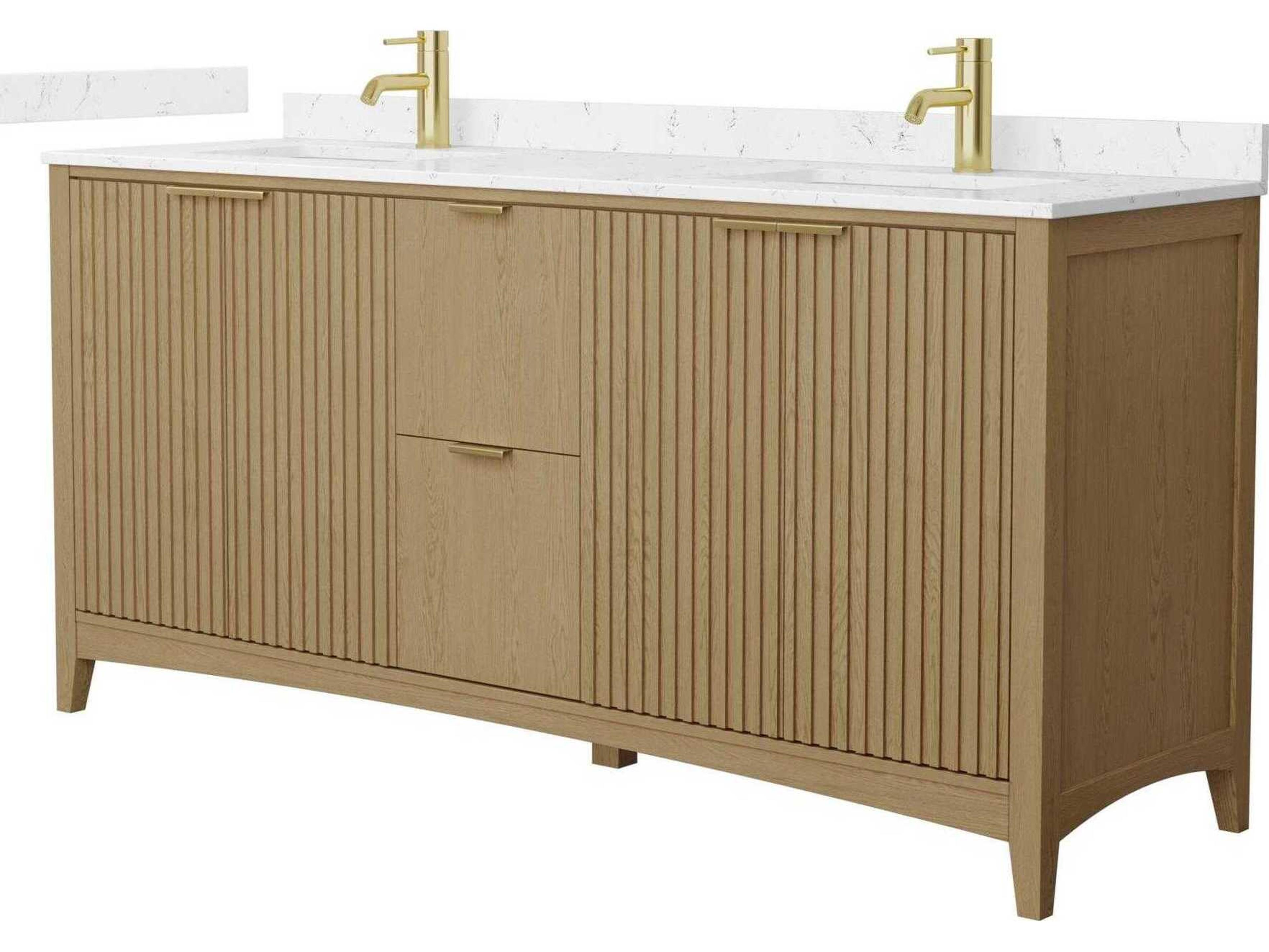 Wyndham Collection Palmilla 72" Natural Oak Vanity