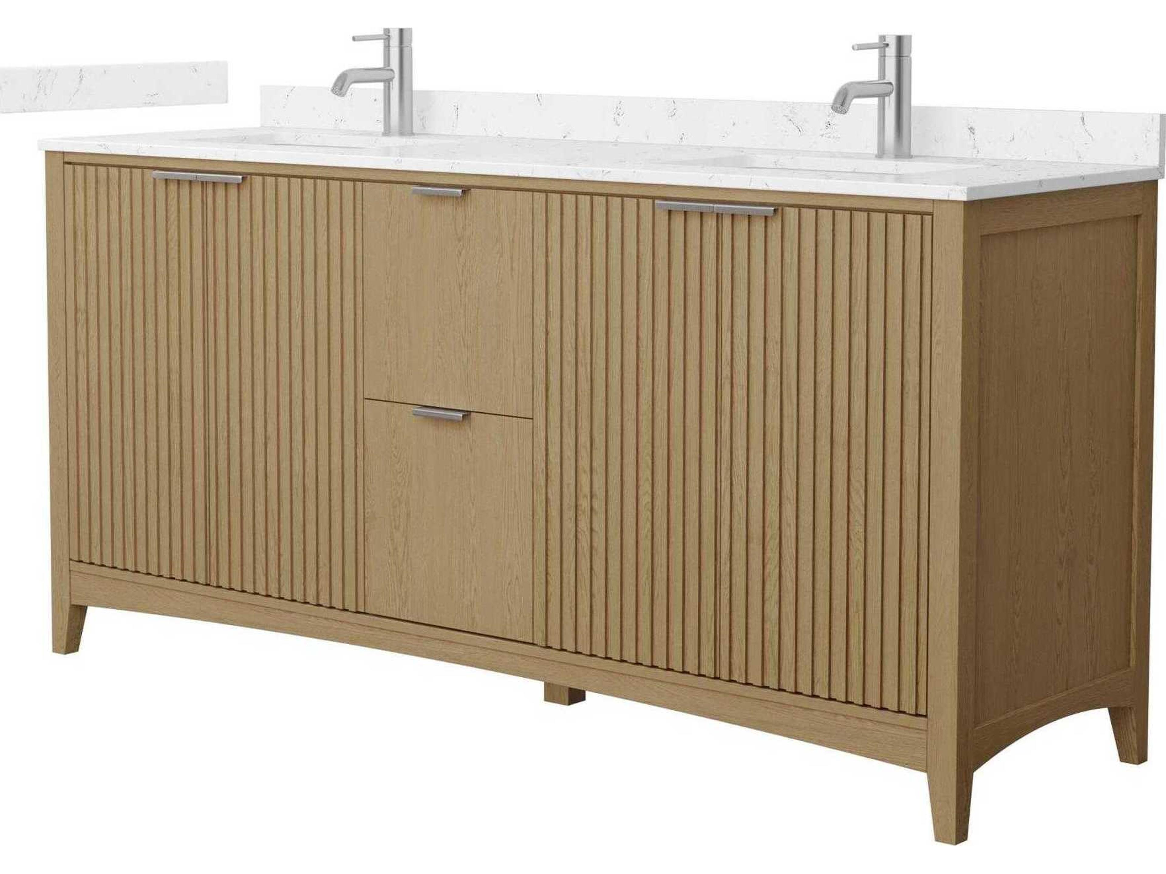 Wyndham Collection Palmilla 72" Natural Oak Vanity
