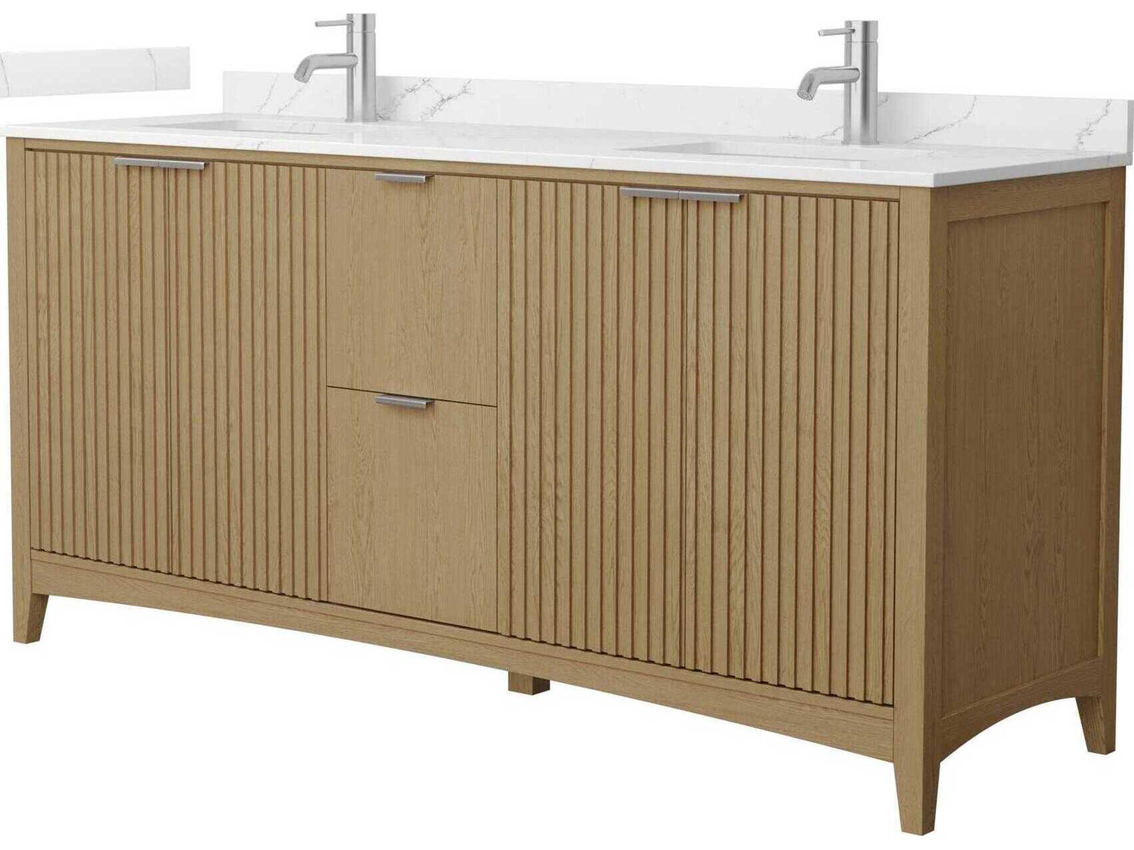 Wyndham Collection Palmilla 72" Natural Oak Vanity
