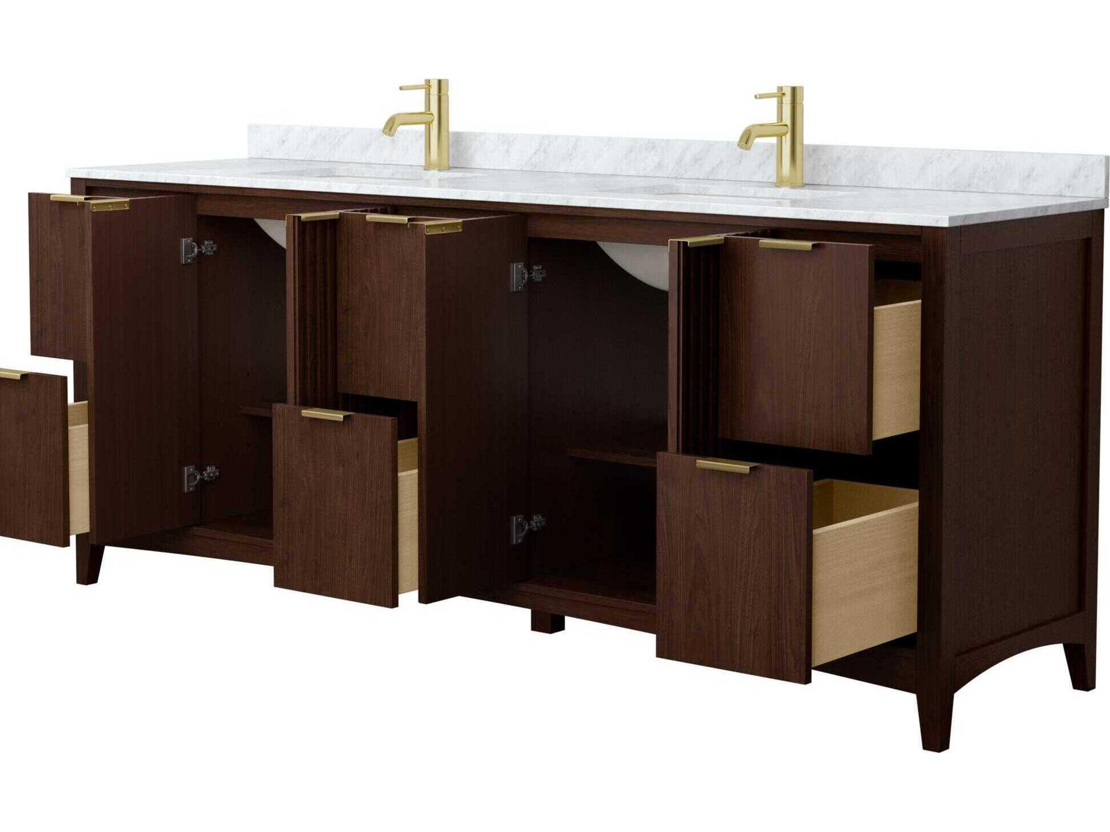 Wyndham Collection Palmilla 84" Dark Walnut Vanity