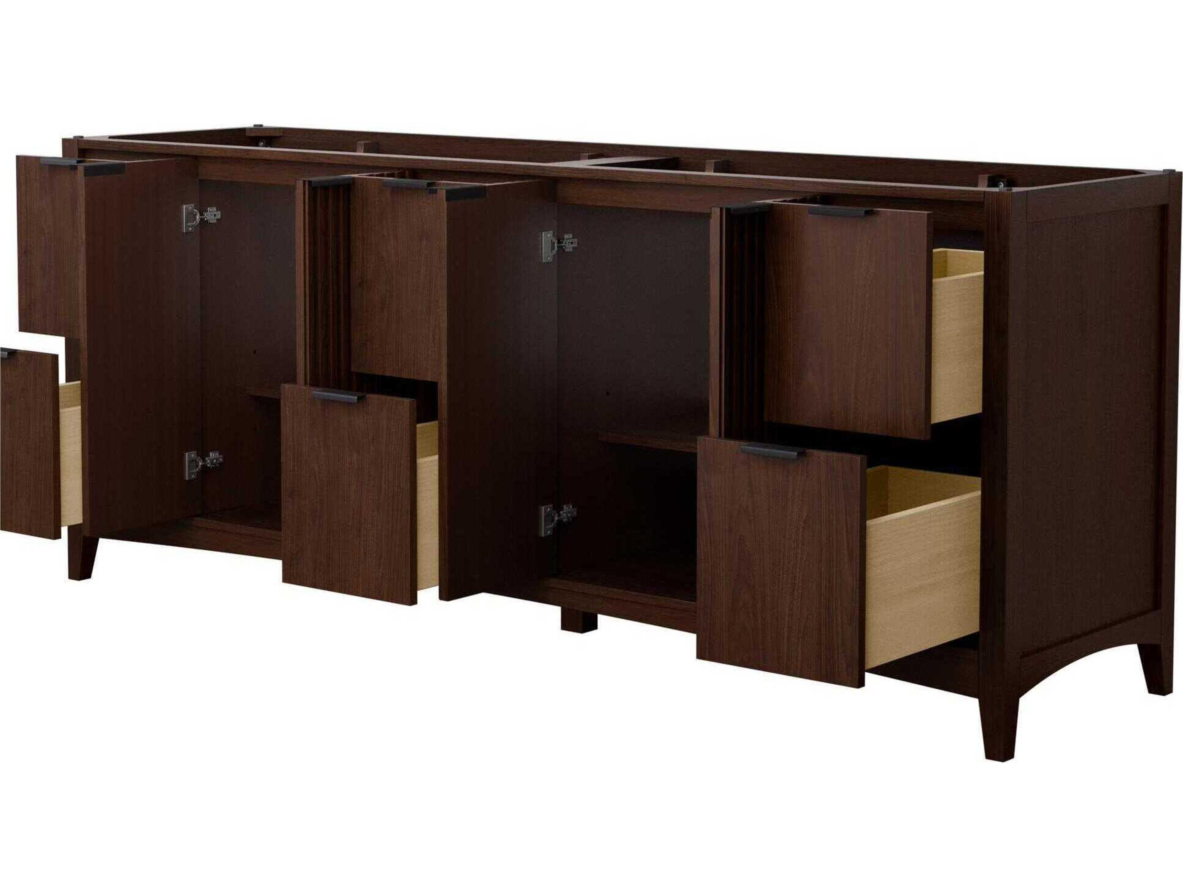 Wyndham Collection Palmilla 83" Dark Walnut Vanity