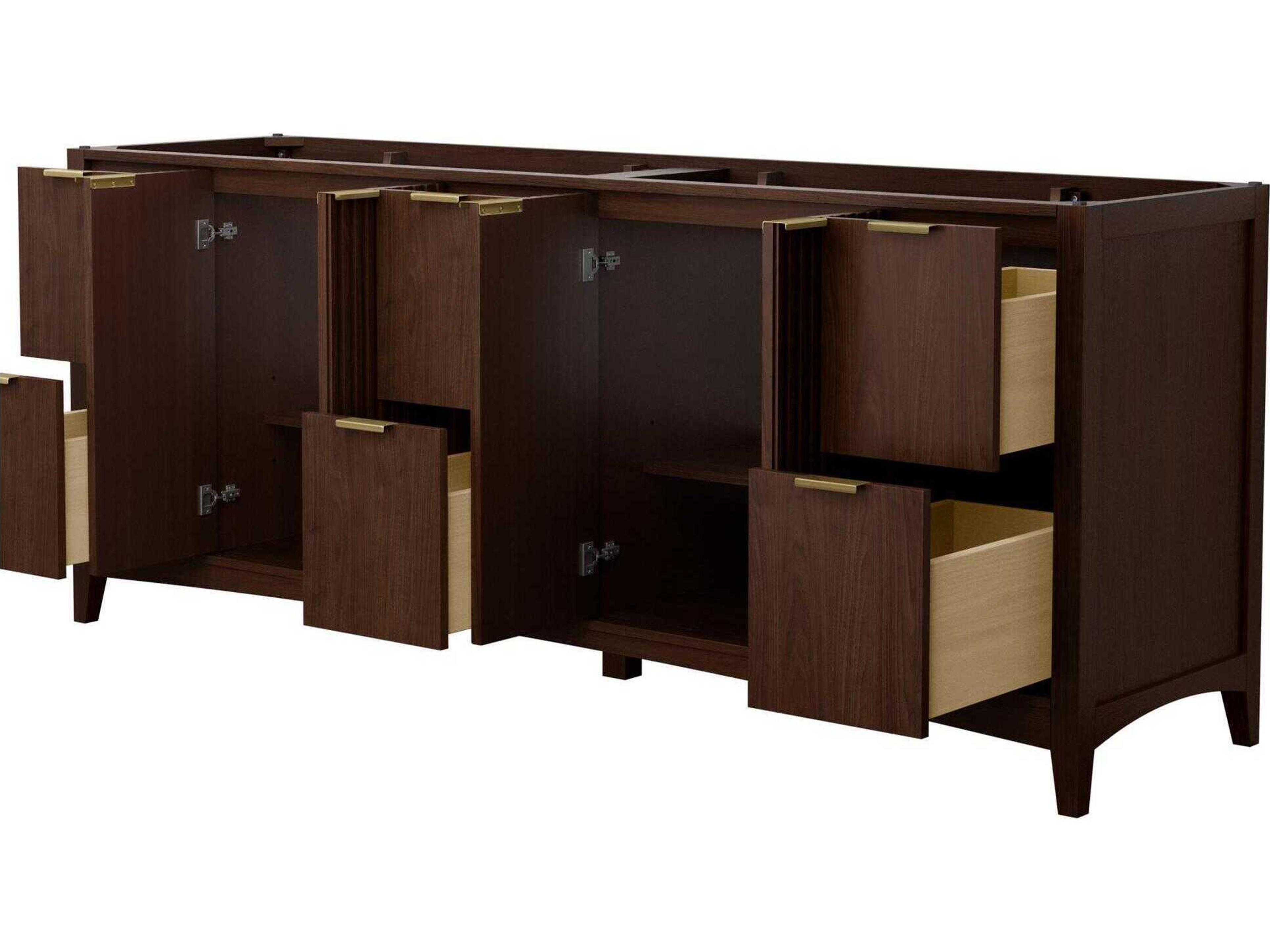 Wyndham Collection Palmilla 83" Dark Walnut Vanity