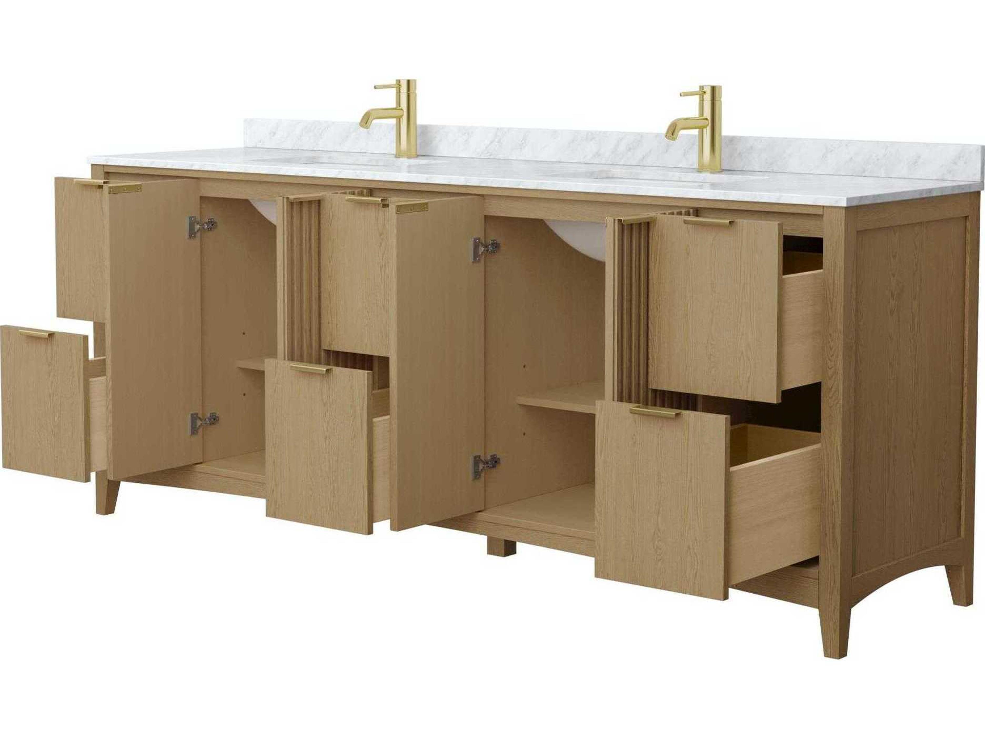 Wyndham Collection Palmilla 84" Natural Oak Vanity