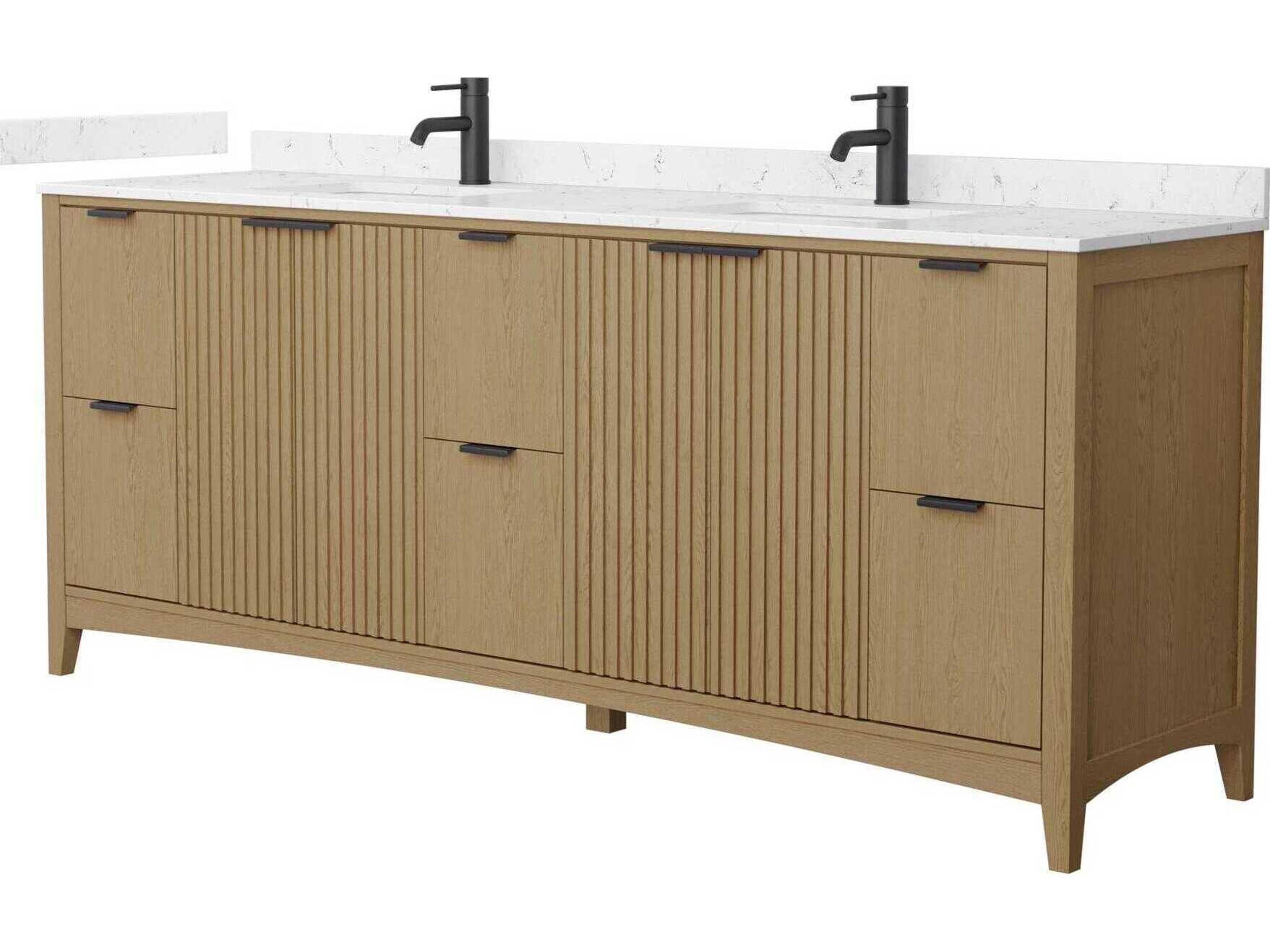 Palmilla 84" Natural Oak Vanity