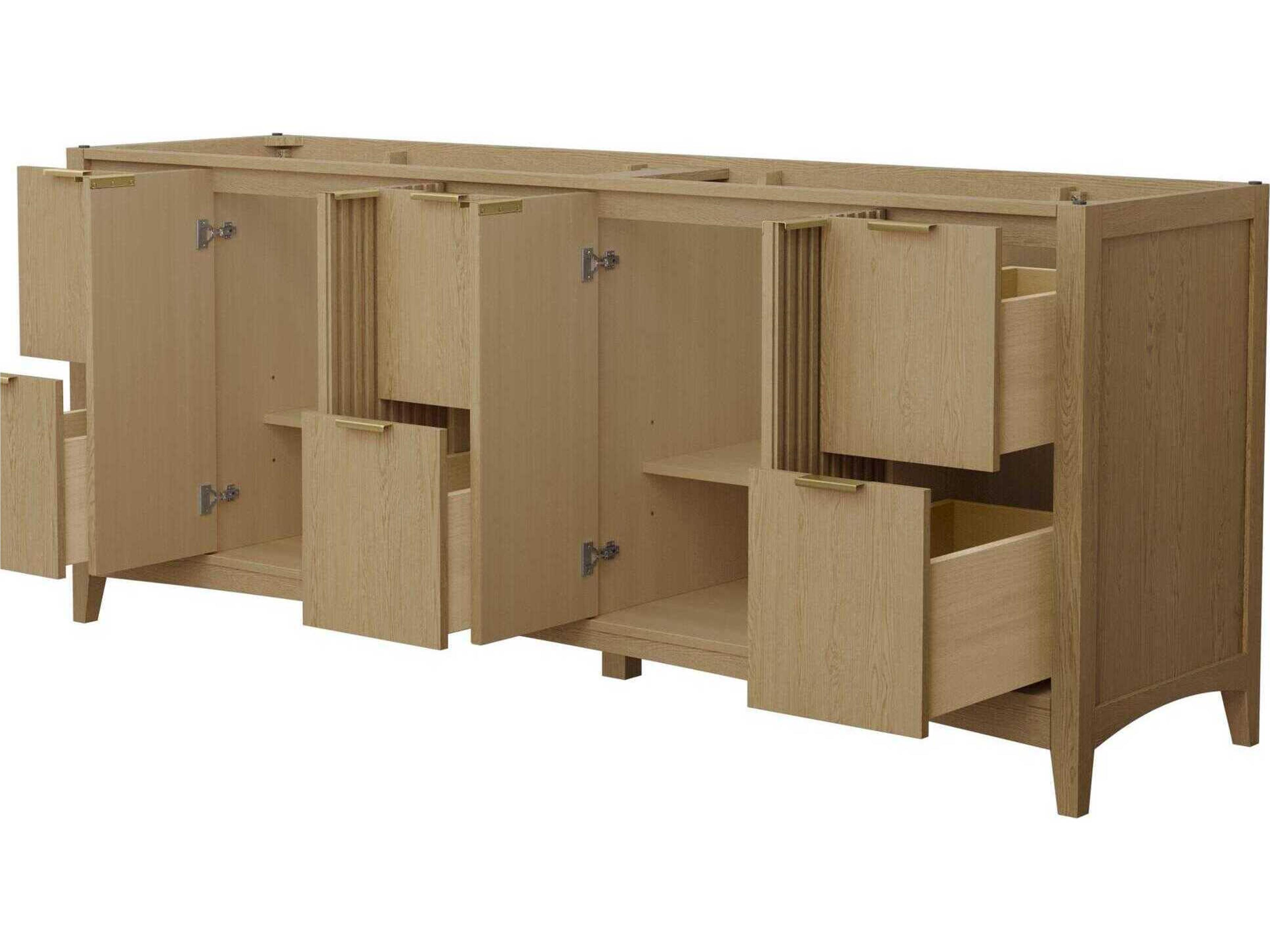 Wyndham Collection Palmilla 83" Natural Oak Vanity