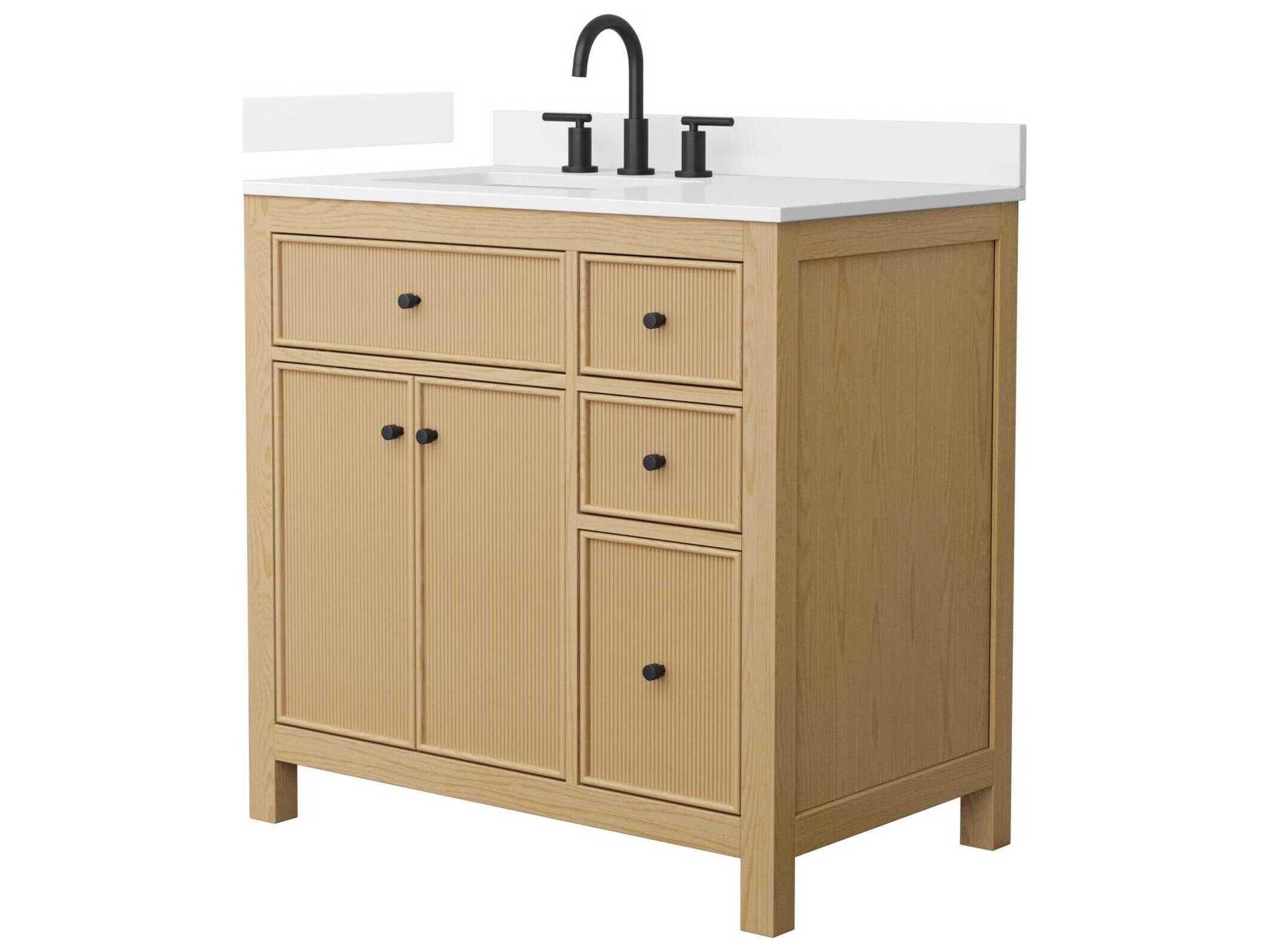Wyndham Collection Pendry 36" Tanned Oak Vanity