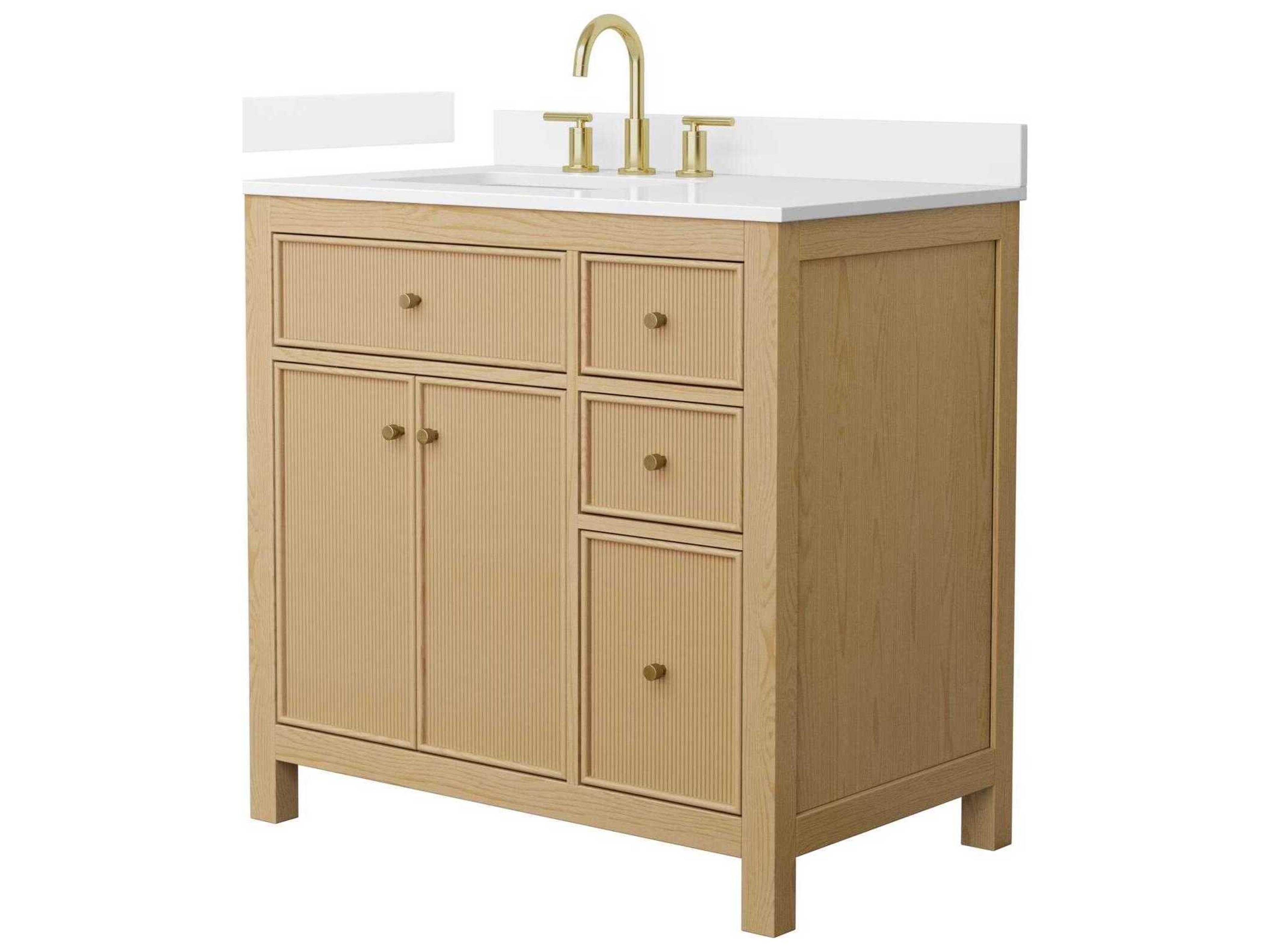 Wyndham Collection Pendry 36" Tanned Oak Vanity