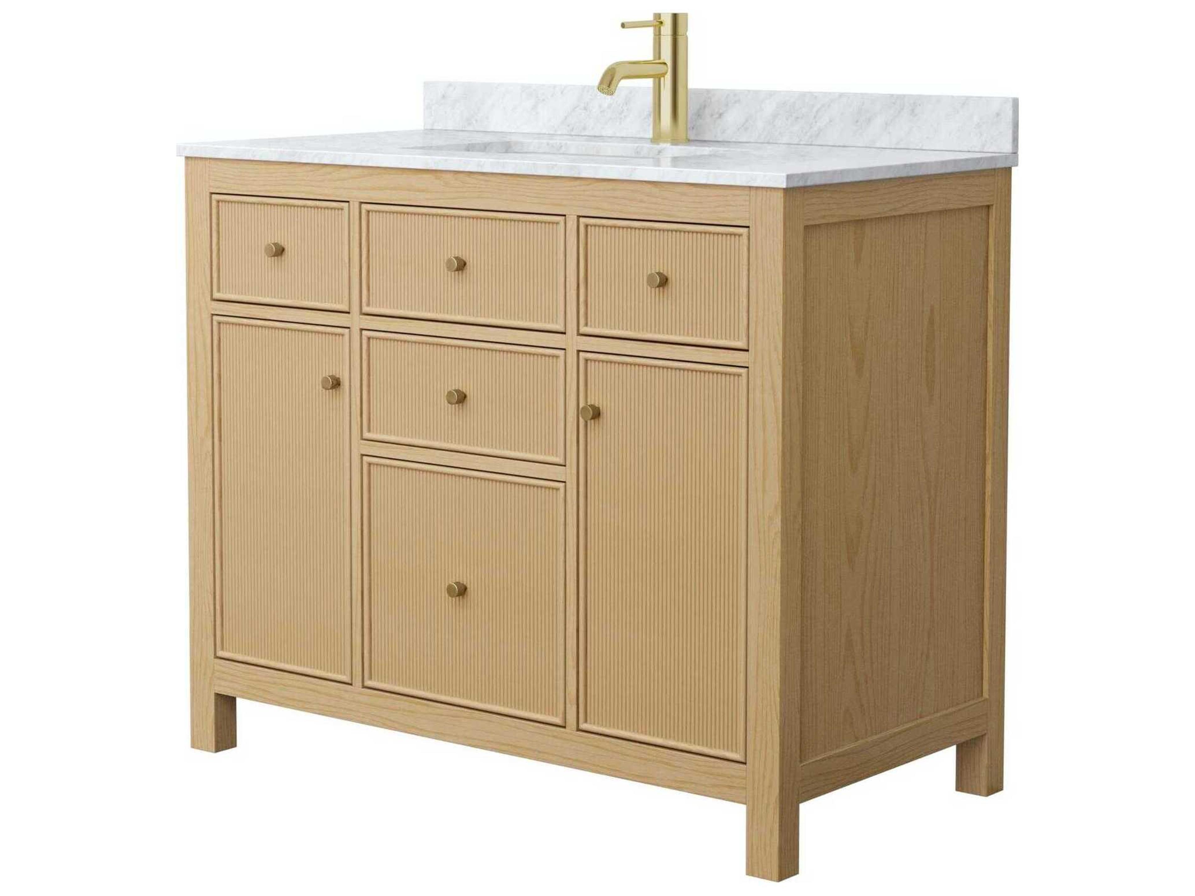 Wyndham Collection Pendry 42" Tanned Oak Vanity