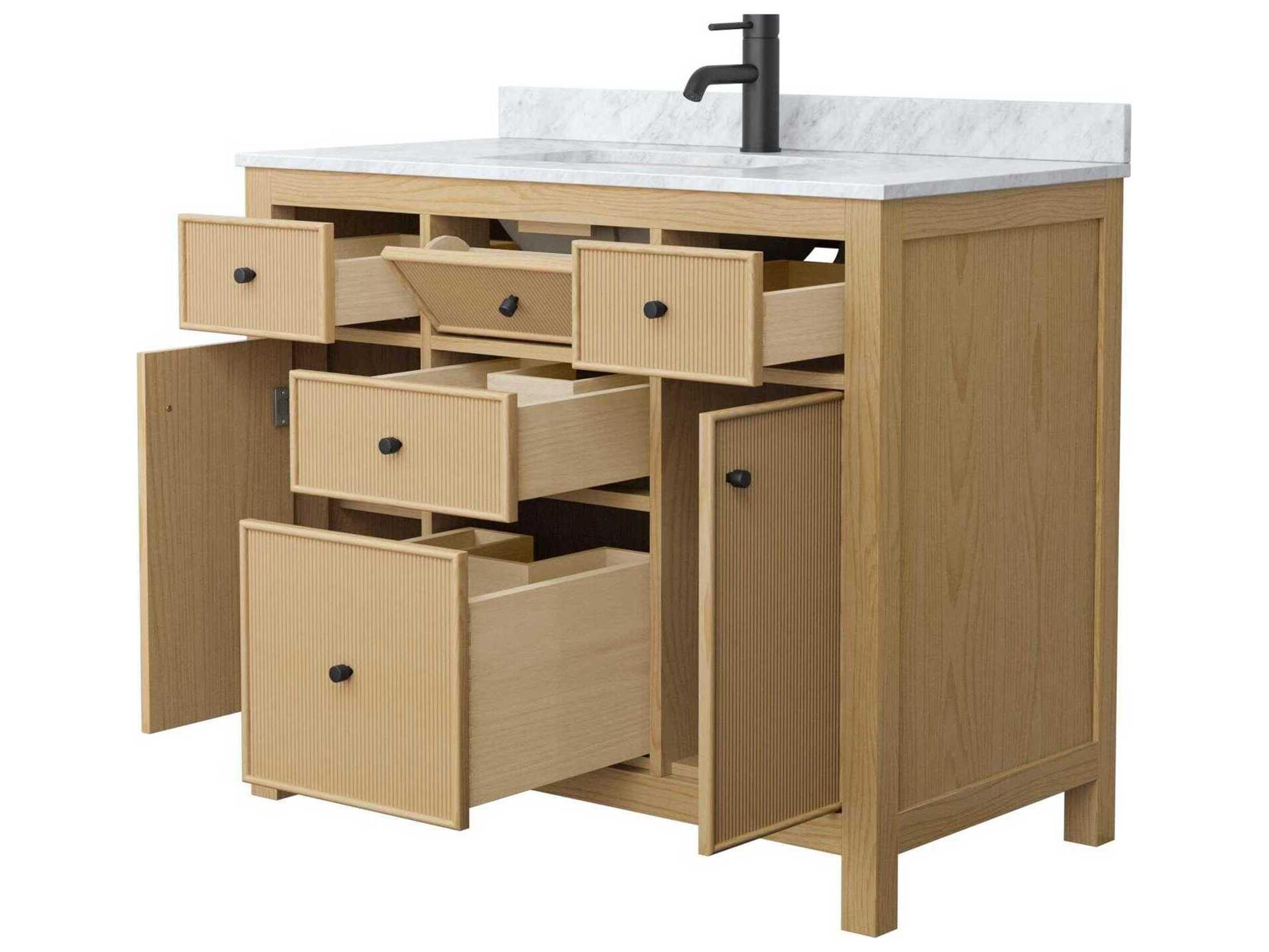 Wyndham Collection Pendry 42" Tanned Oak Vanity