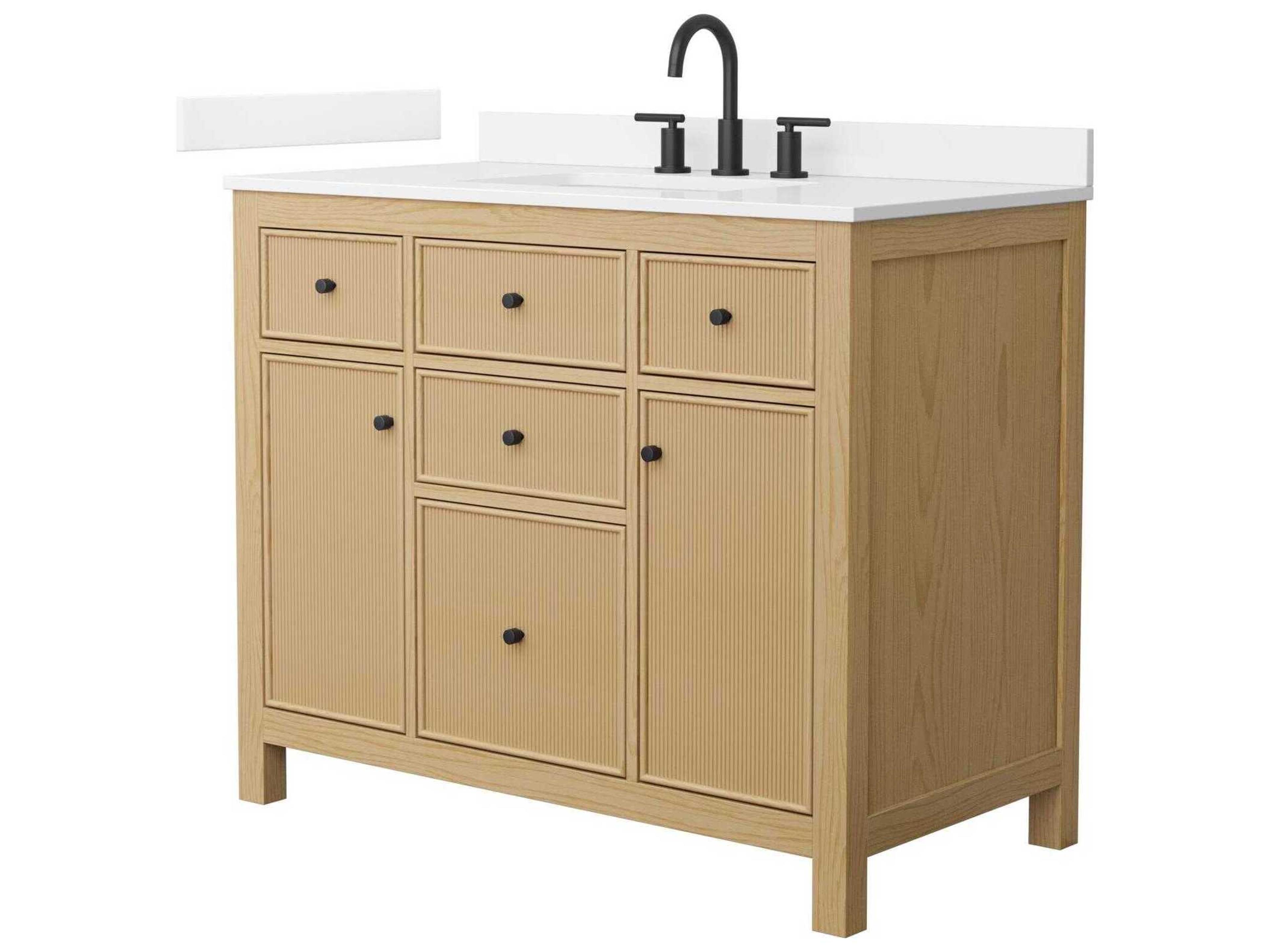 Wyndham Collection Pendry 42" Tanned Oak Vanity