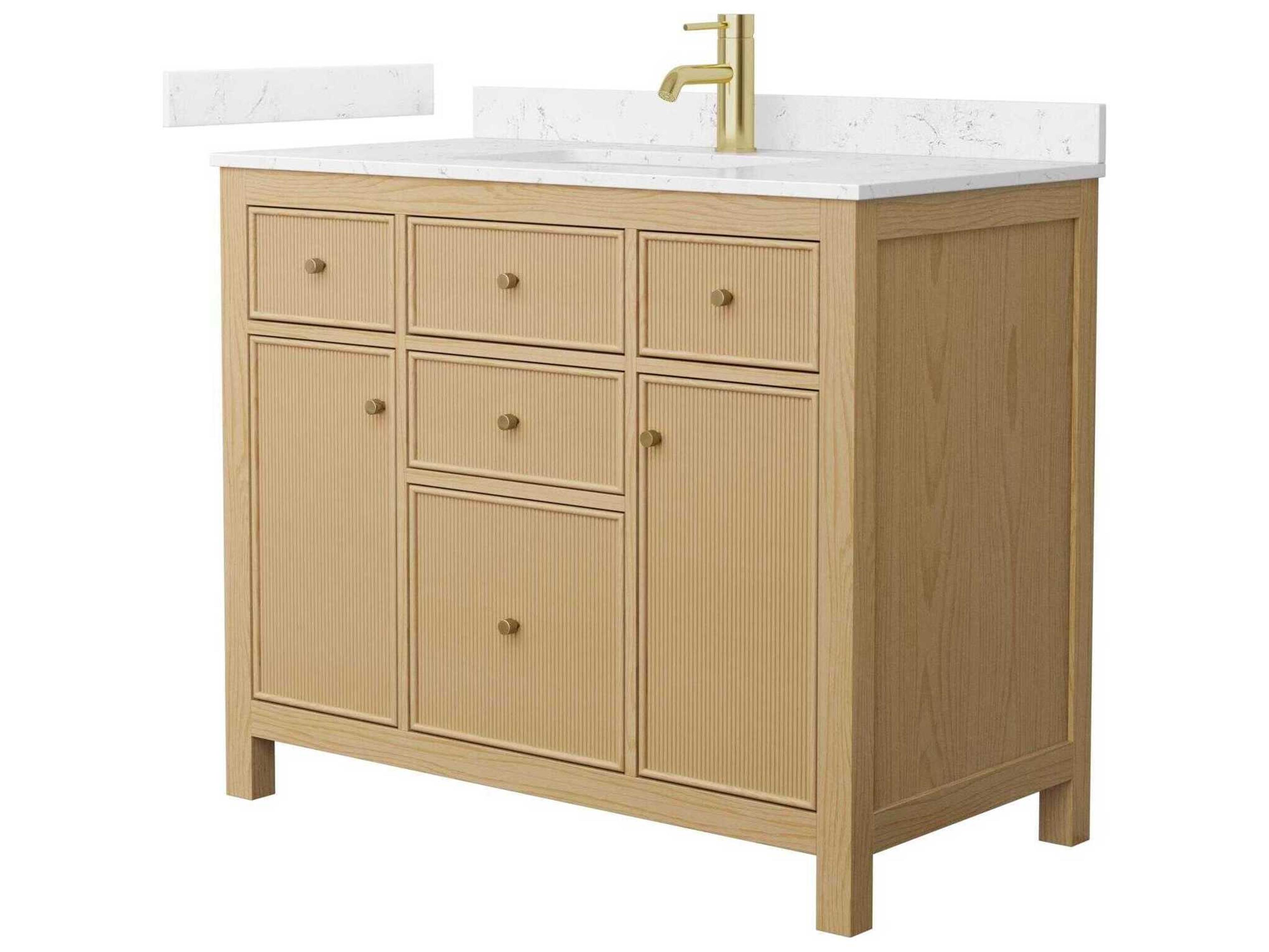 Wyndham Collection Pendry 42" Tanned Oak Vanity