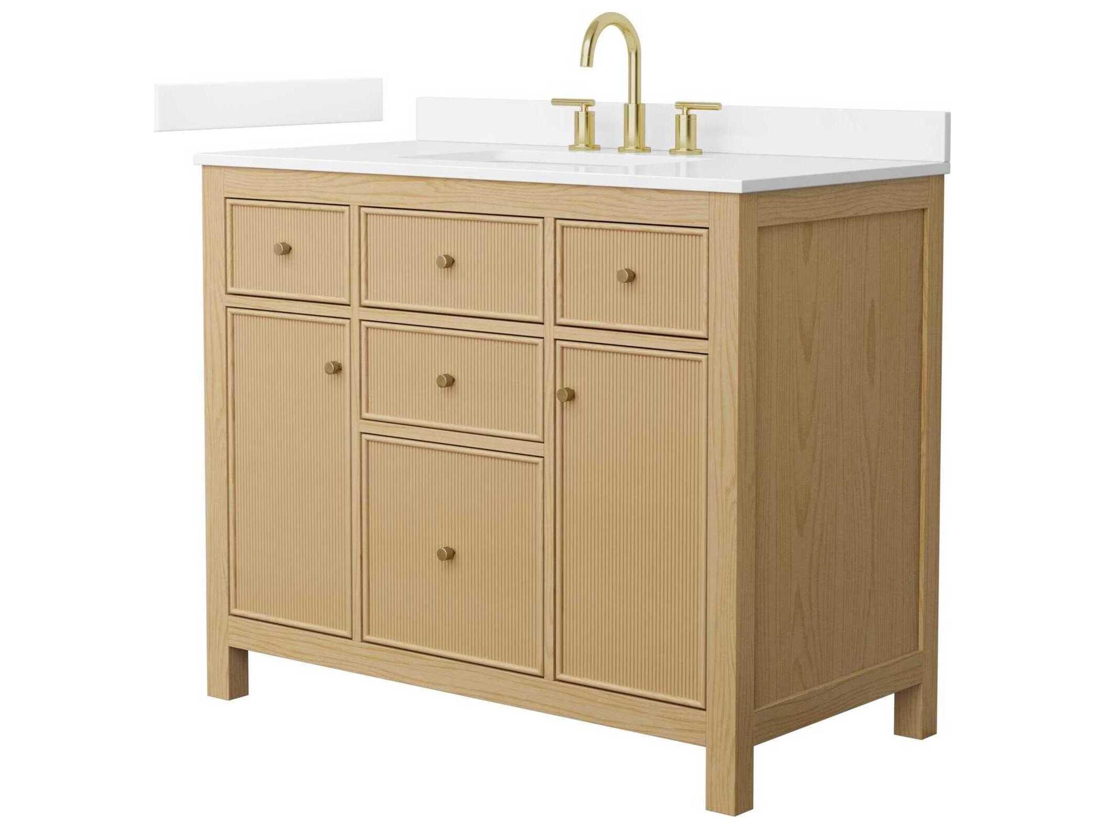 Wyndham Collection Pendry 42" Tanned Oak Vanity