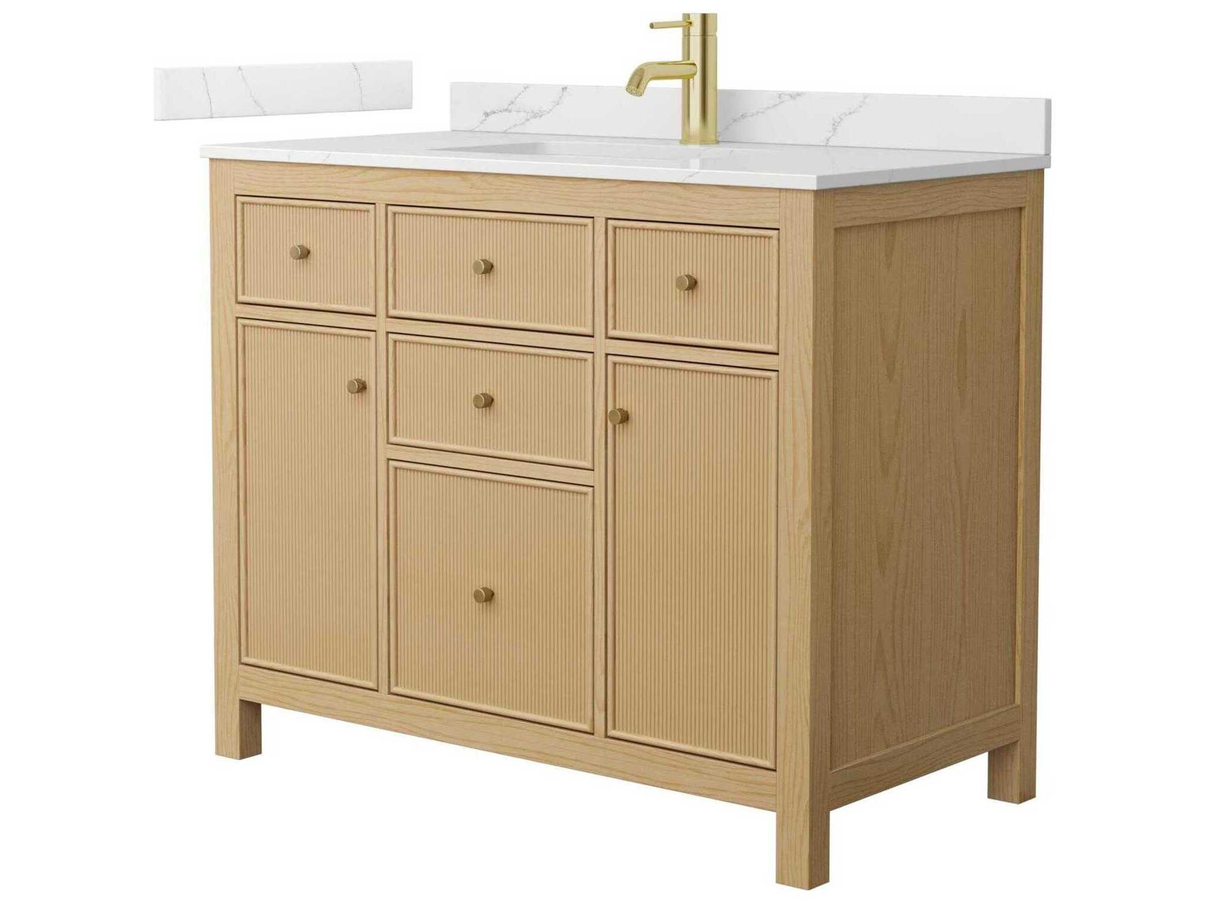 Wyndham Collection Pendry 42" Tanned Oak Vanity