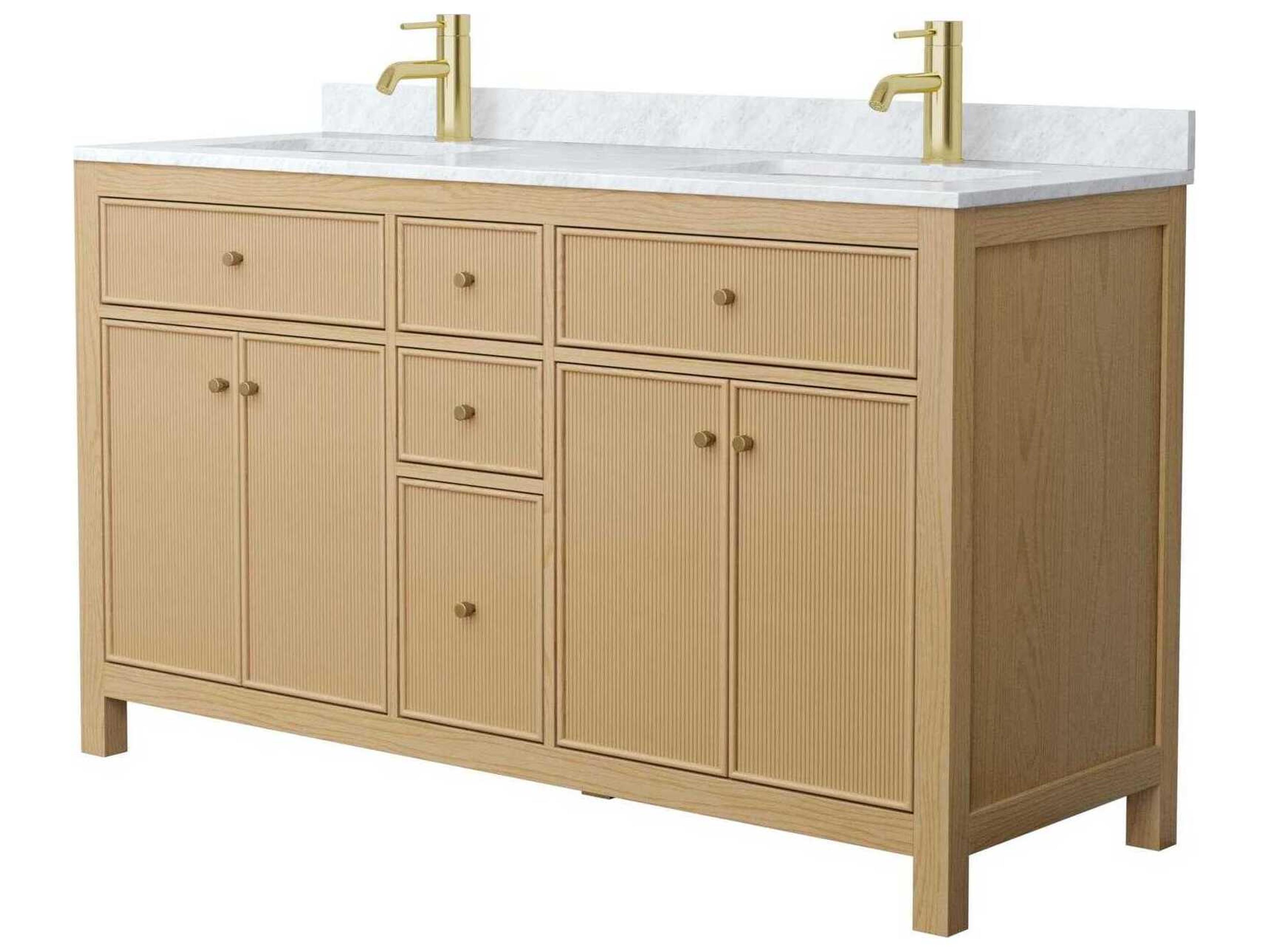 Wyndham Collection Pendry 60" Tanned Oak Vanity