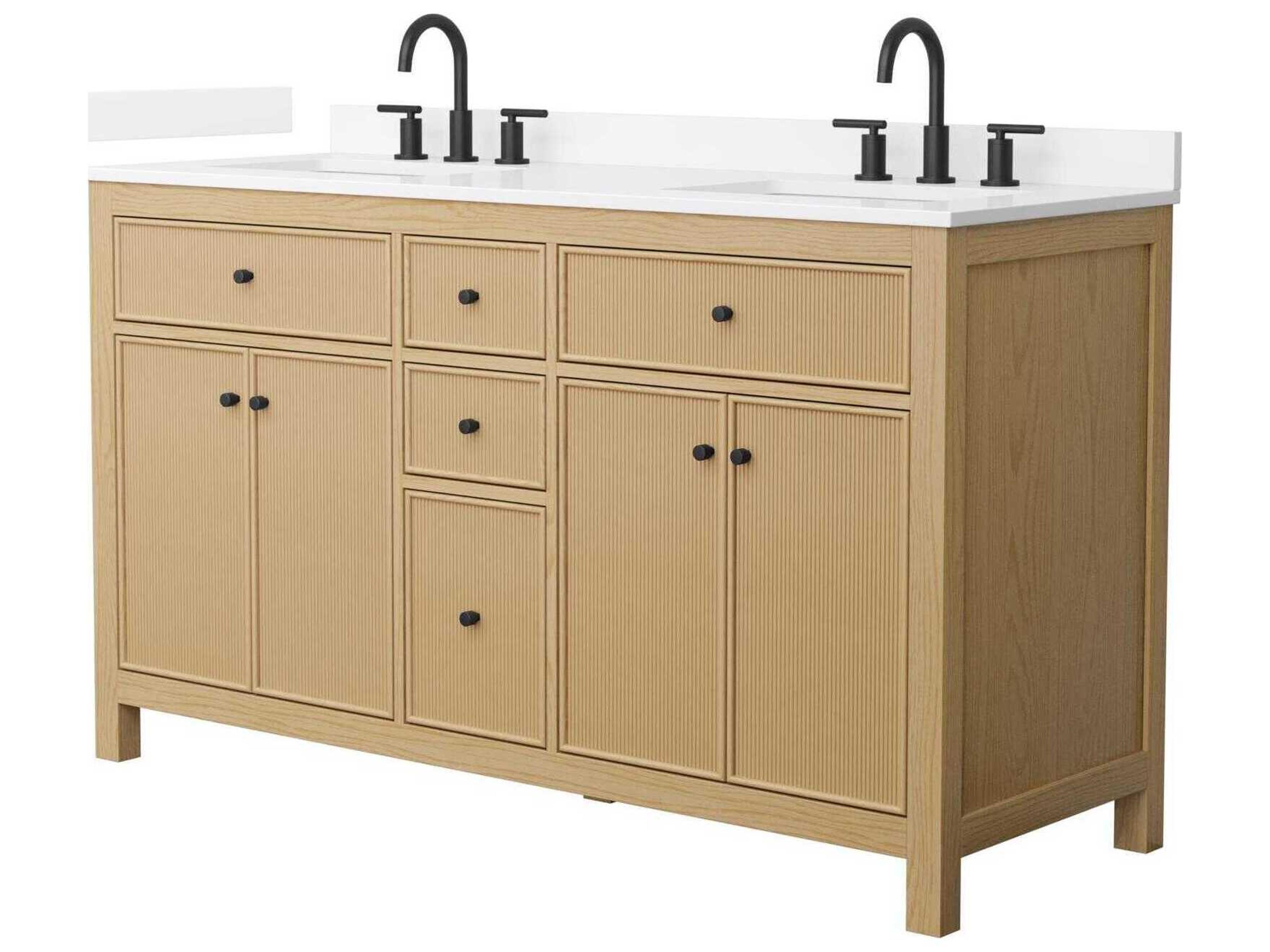 Wyndham Collection Pendry 60" Tanned Oak Vanity