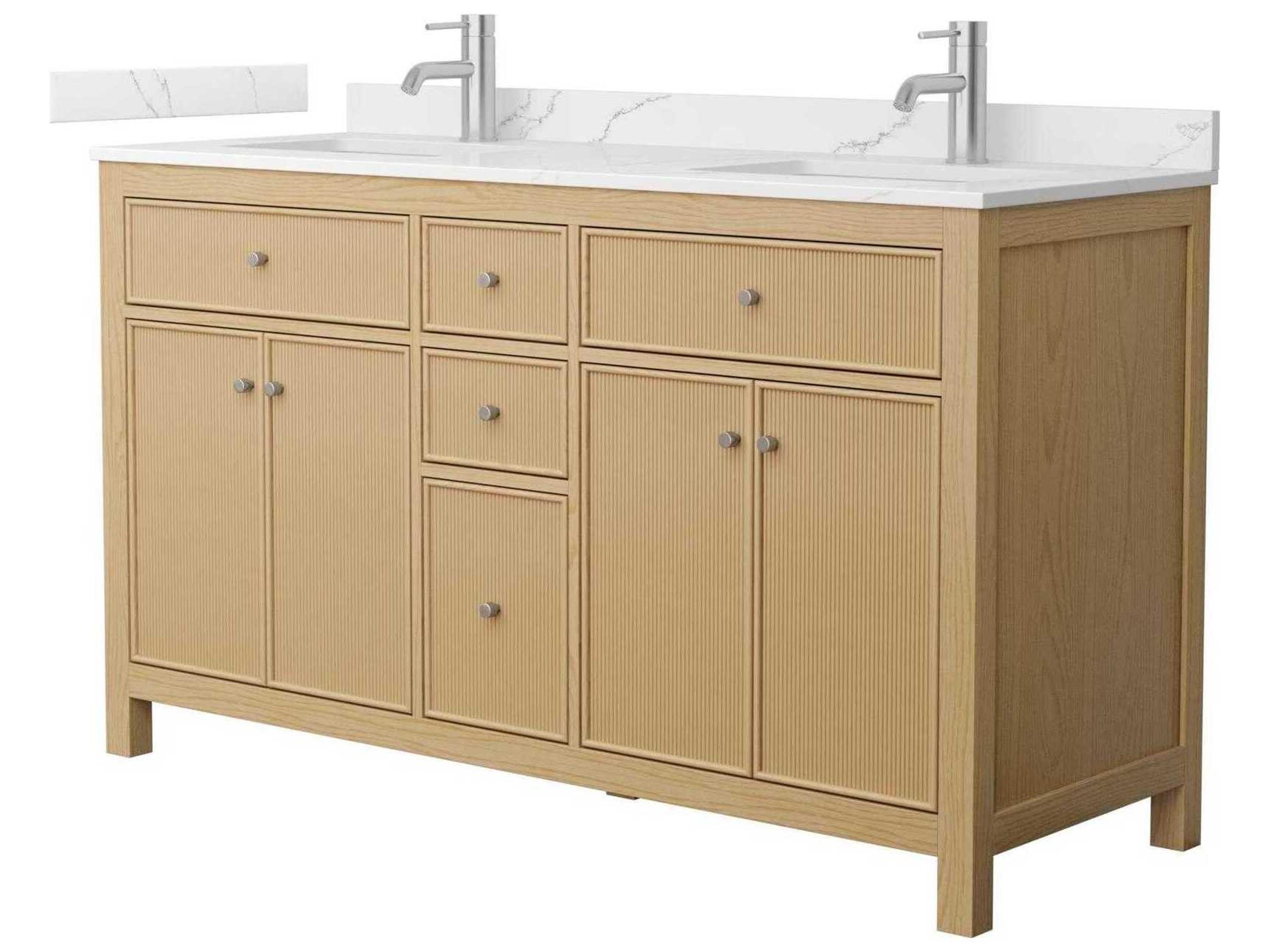 Wyndham Collection Pendry 60" Tanned Oak Vanity