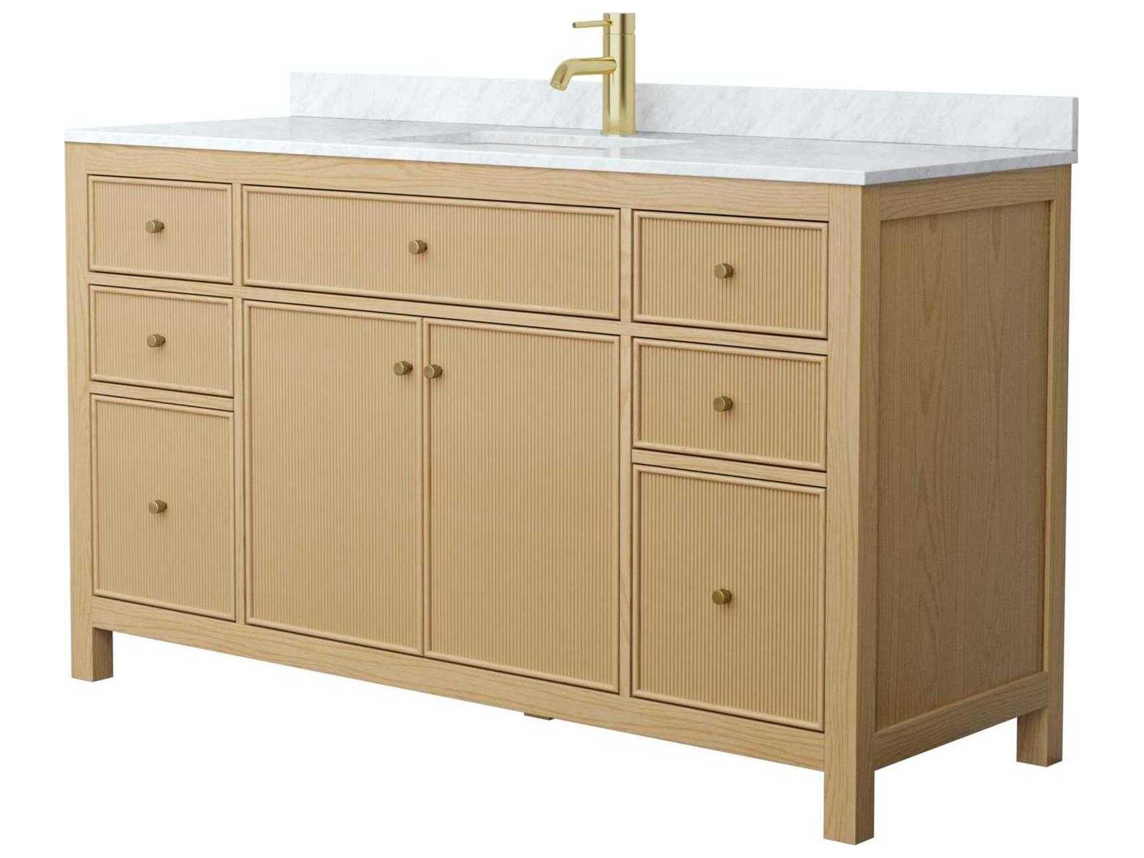 Wyndham Collection Pendry 60" Tanned Oak Vanity