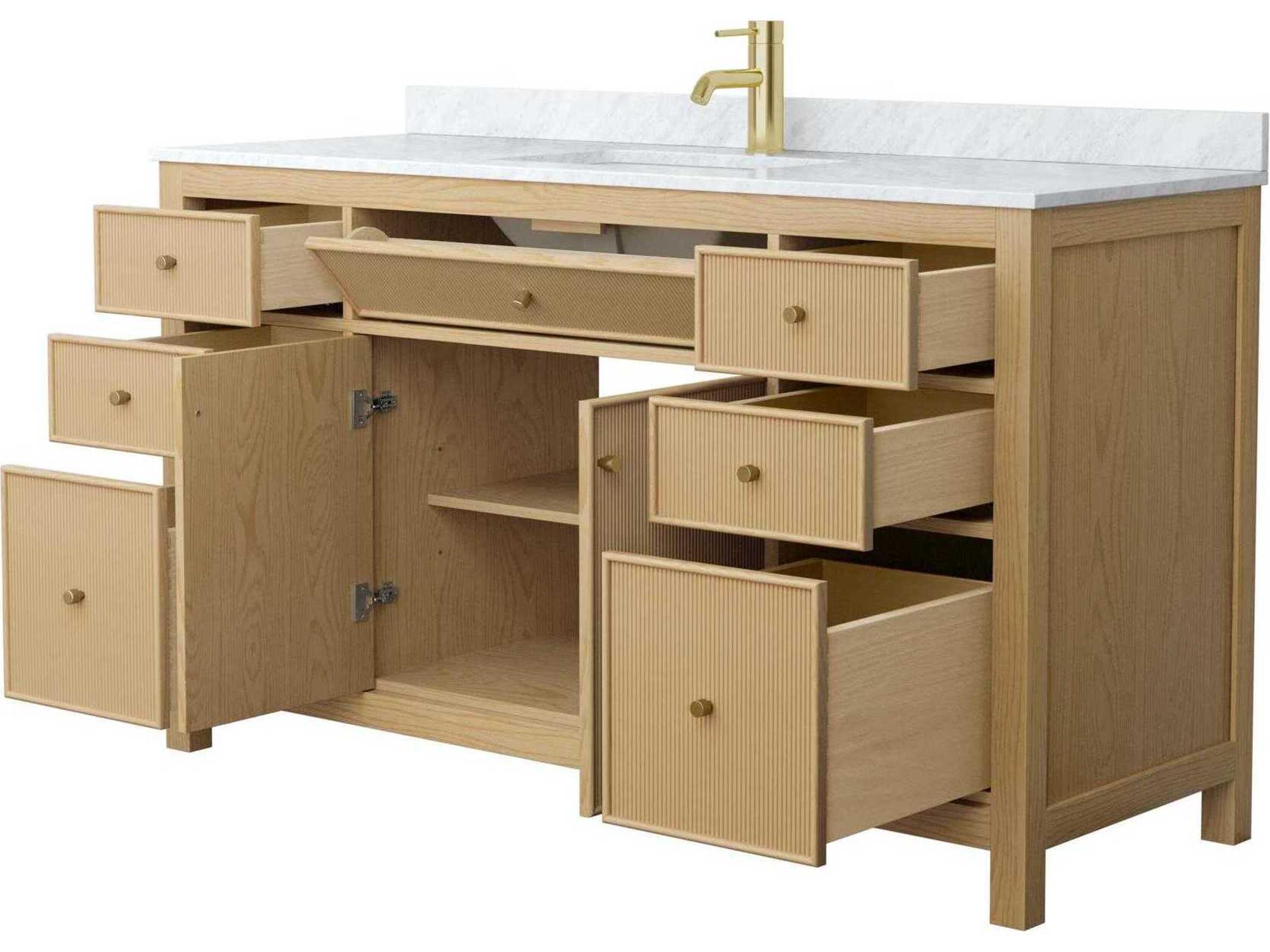 Wyndham Collection Pendry 60" Tanned Oak Vanity