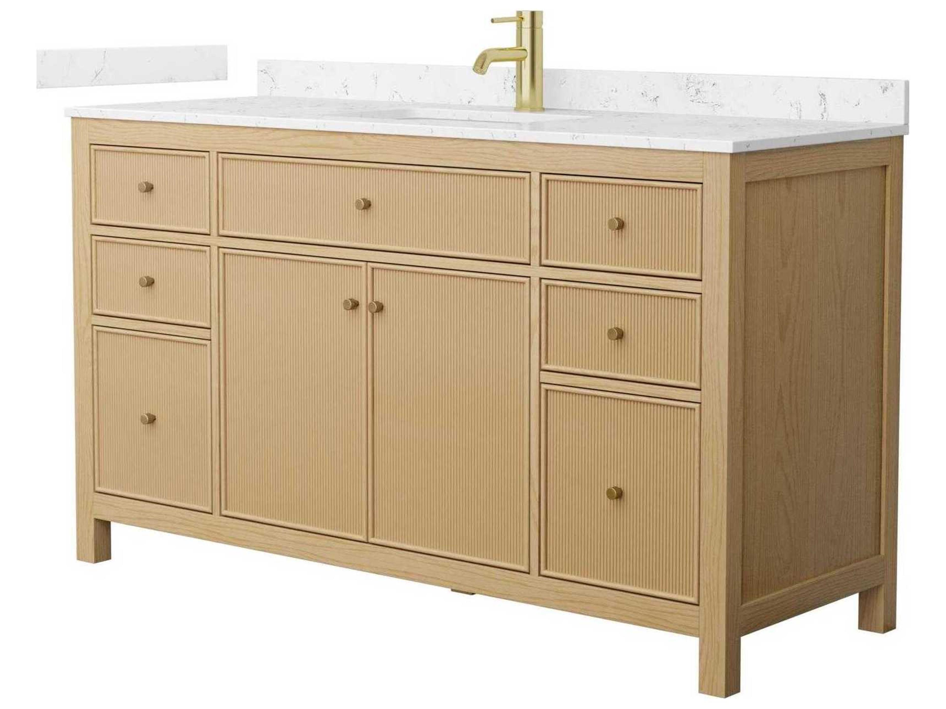 Wyndham Collection Pendry 60" Tanned Oak Vanity