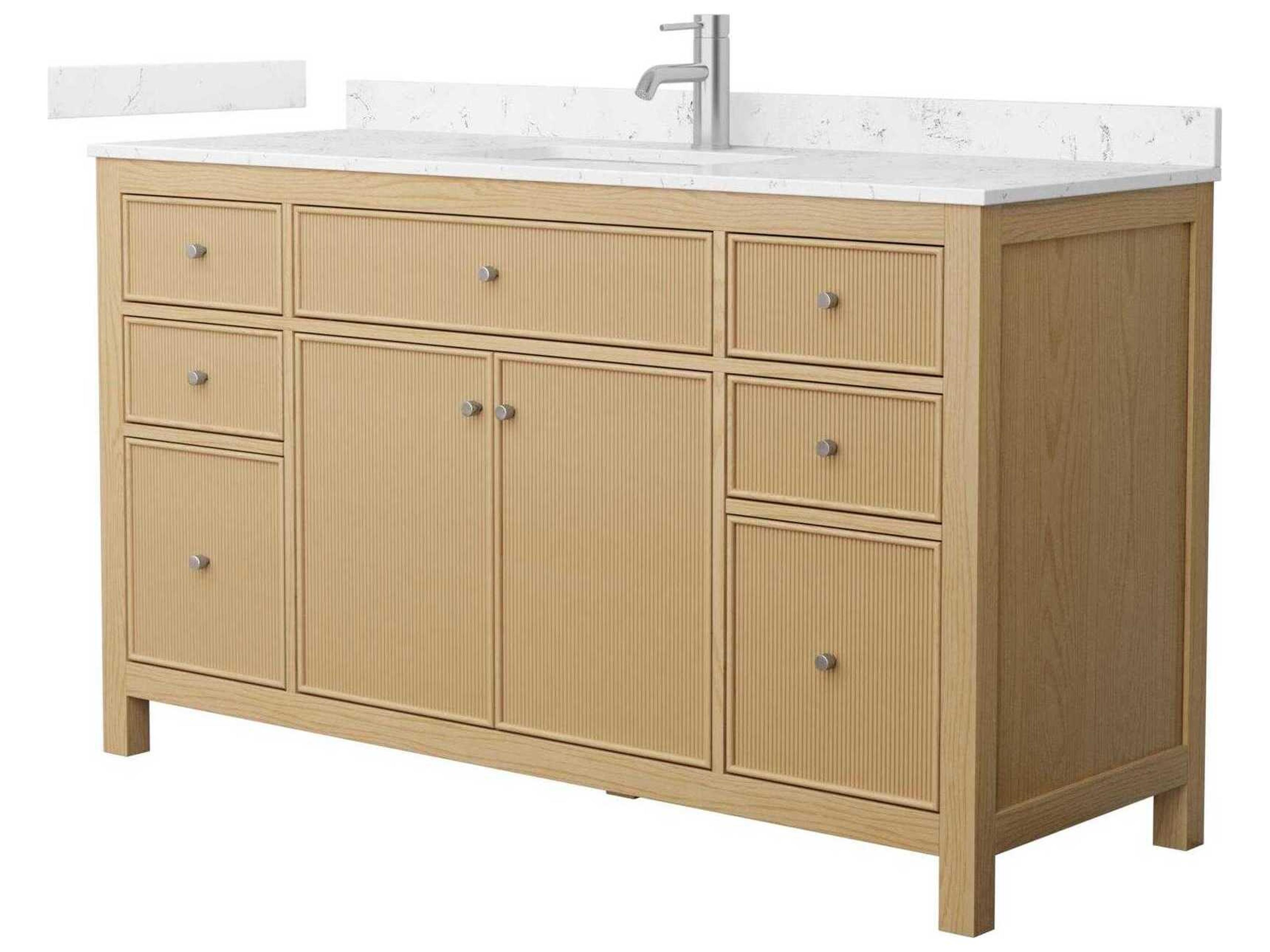 Wyndham Collection Pendry 60" Tanned Oak Vanity
