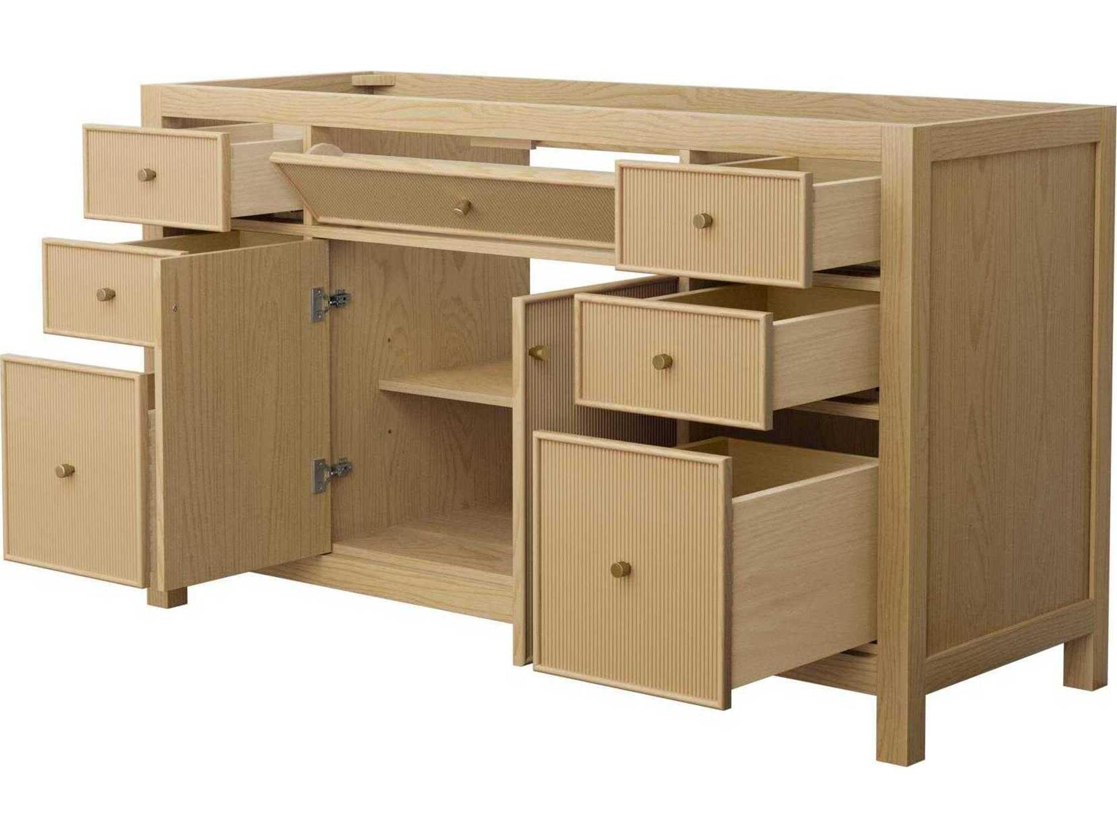 Wyndham Collection Pendry 59" Tanned Oak Vanity