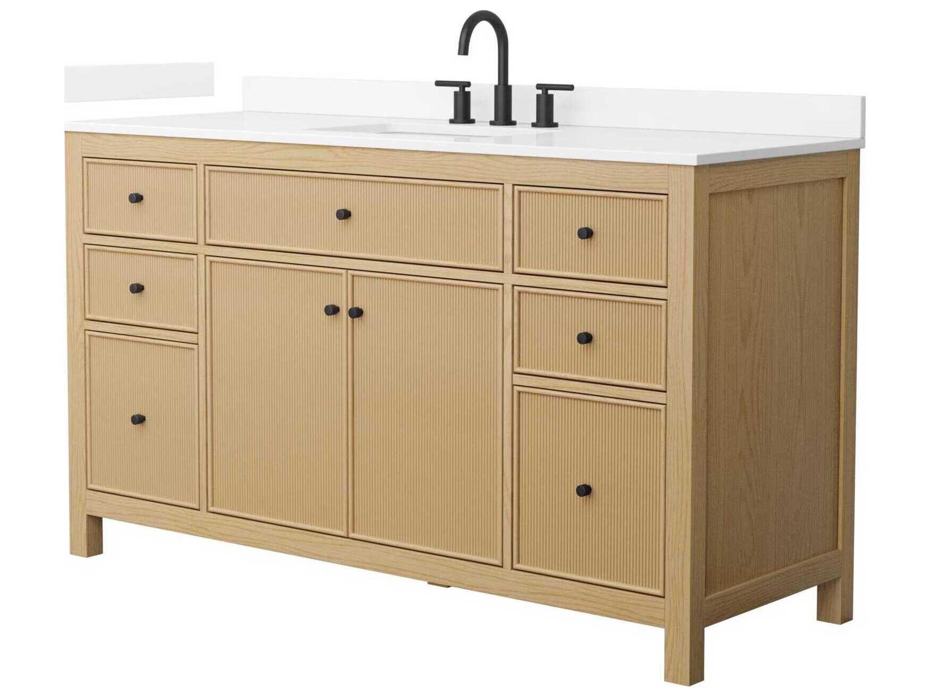 Wyndham Collection Pendry 60" Tanned Oak Vanity
